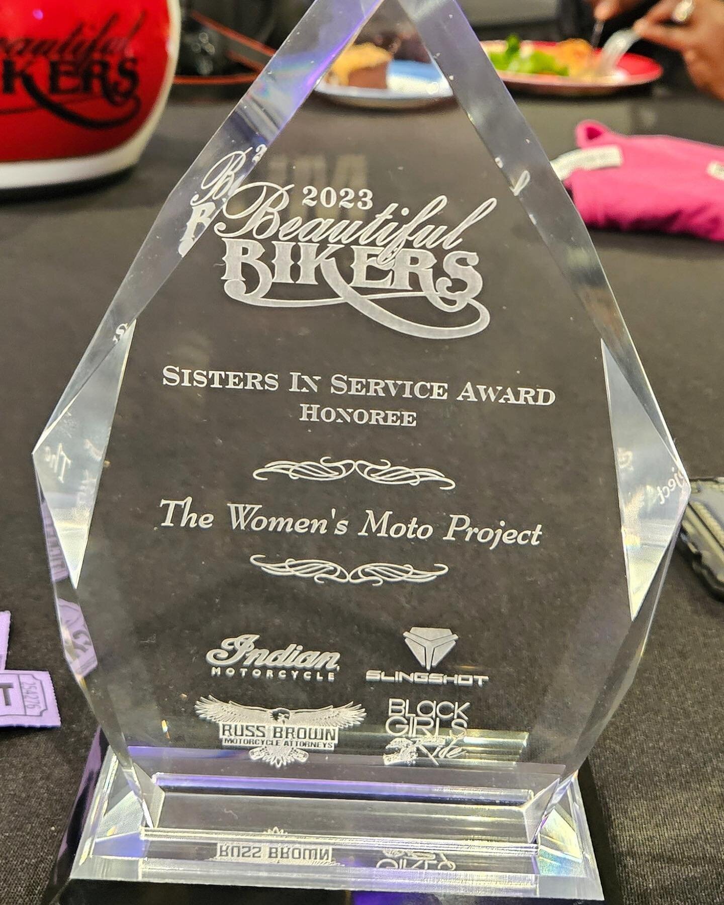 Thank you for the honor❤️❤️#blackgirlsride #beautifulbikersconference #russbrownmotorcycleattorneys #indianmotorcycle #womenempowerment