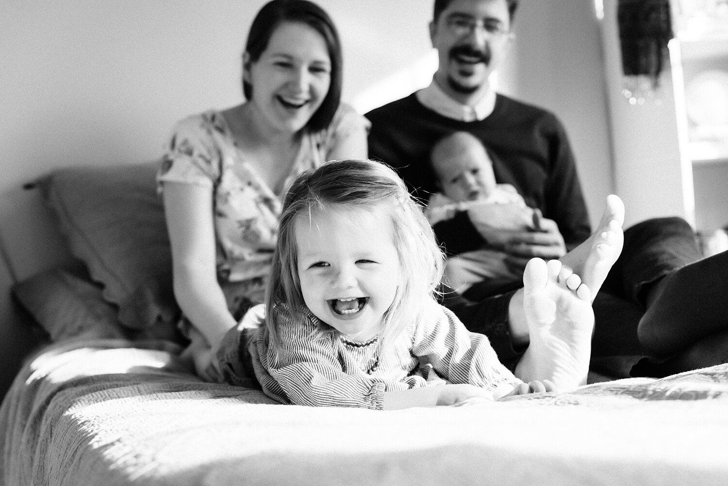Grand Rapids in home newborn family session
