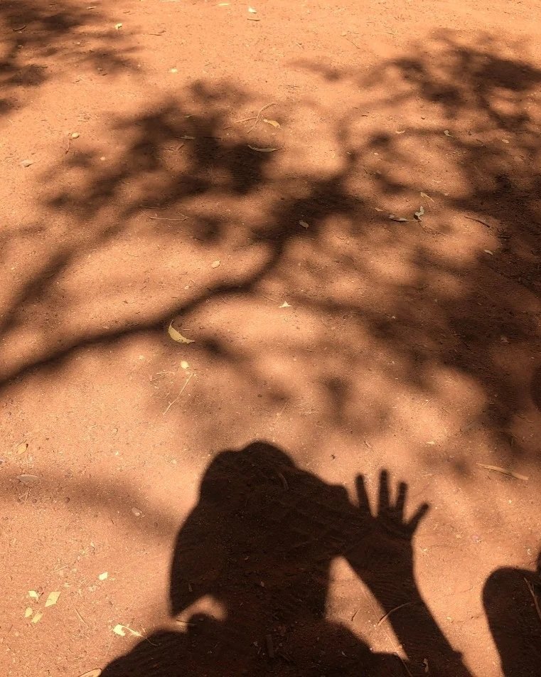 Hello from Uluru. Shadow play.