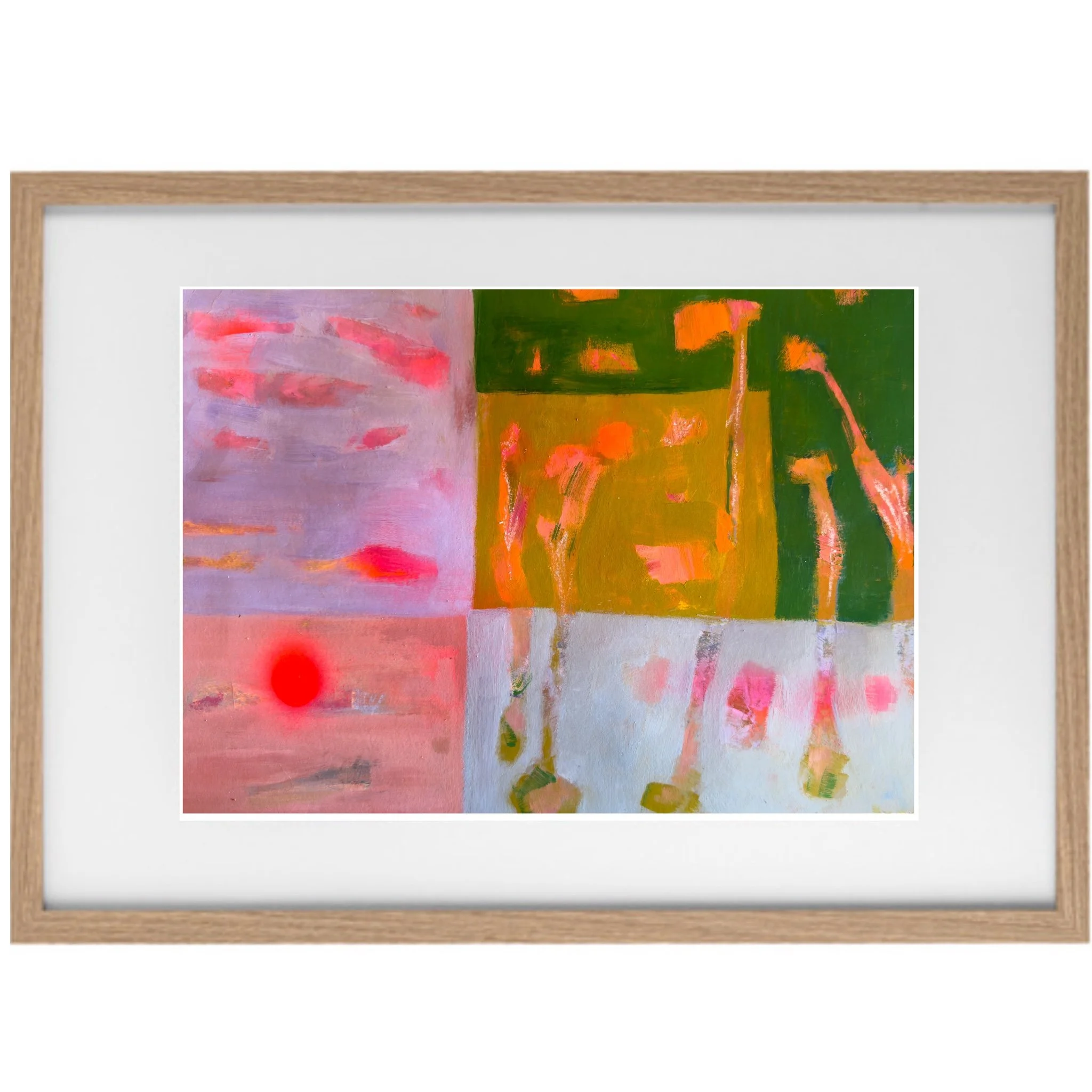 Sunrise Splendour/ 61.4cm x 44cm / Oak frame / Work on paper / $550