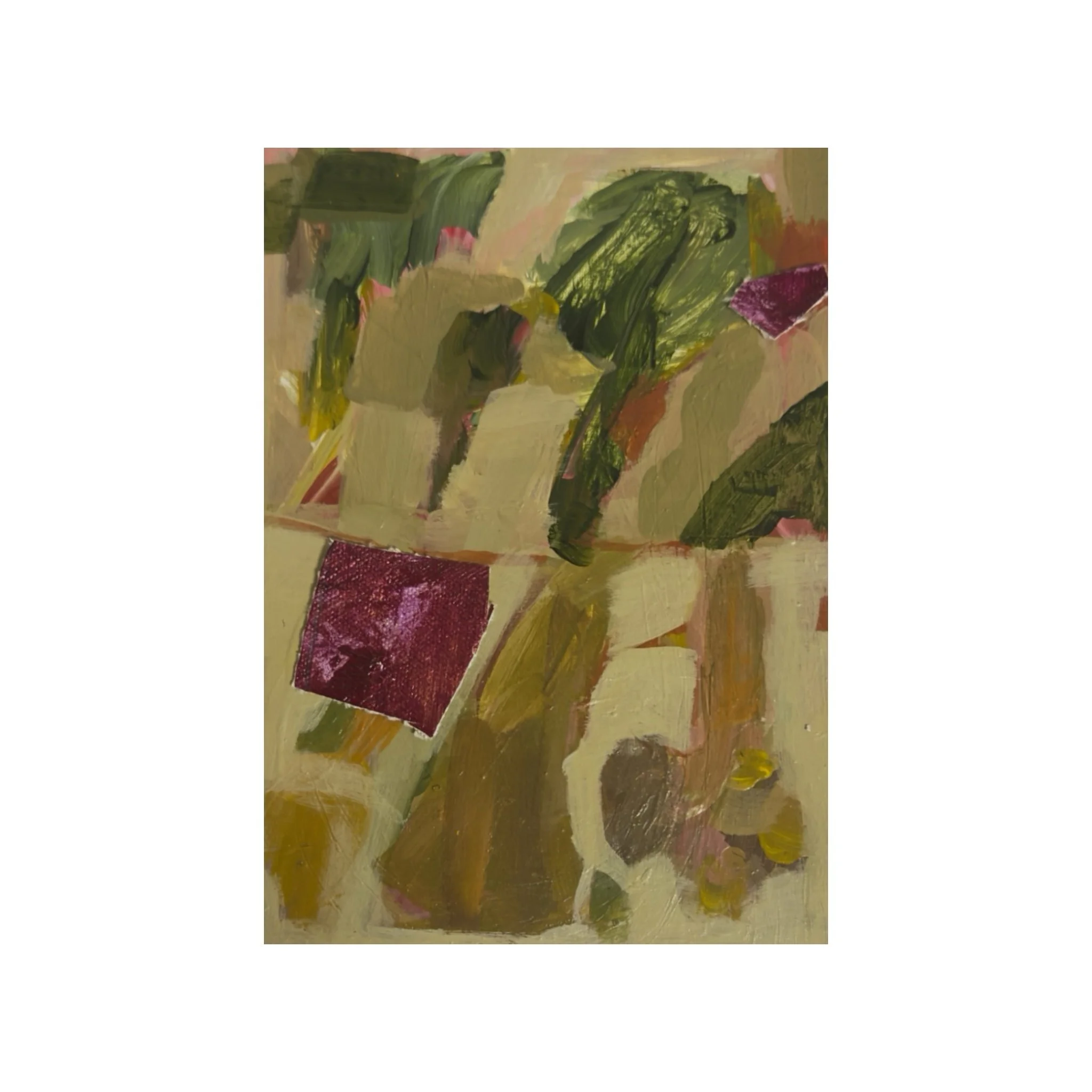Stay Awhile / 15cm x 20cm / Acrylic on board / Oak box frame
