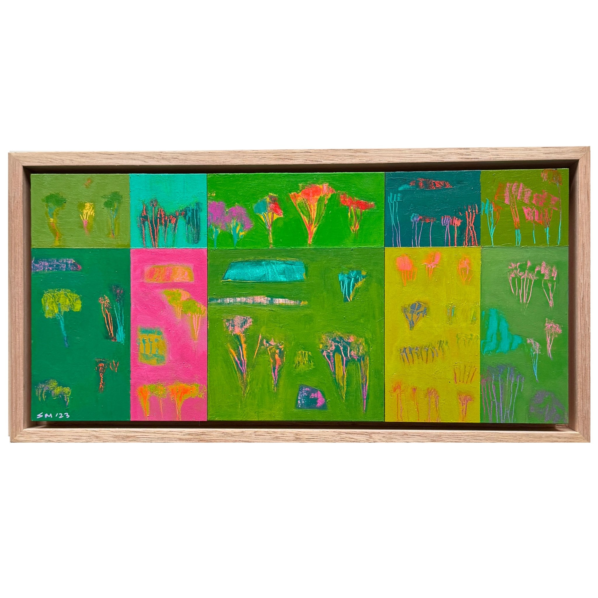 Patchscape 3, acrylic on boards.