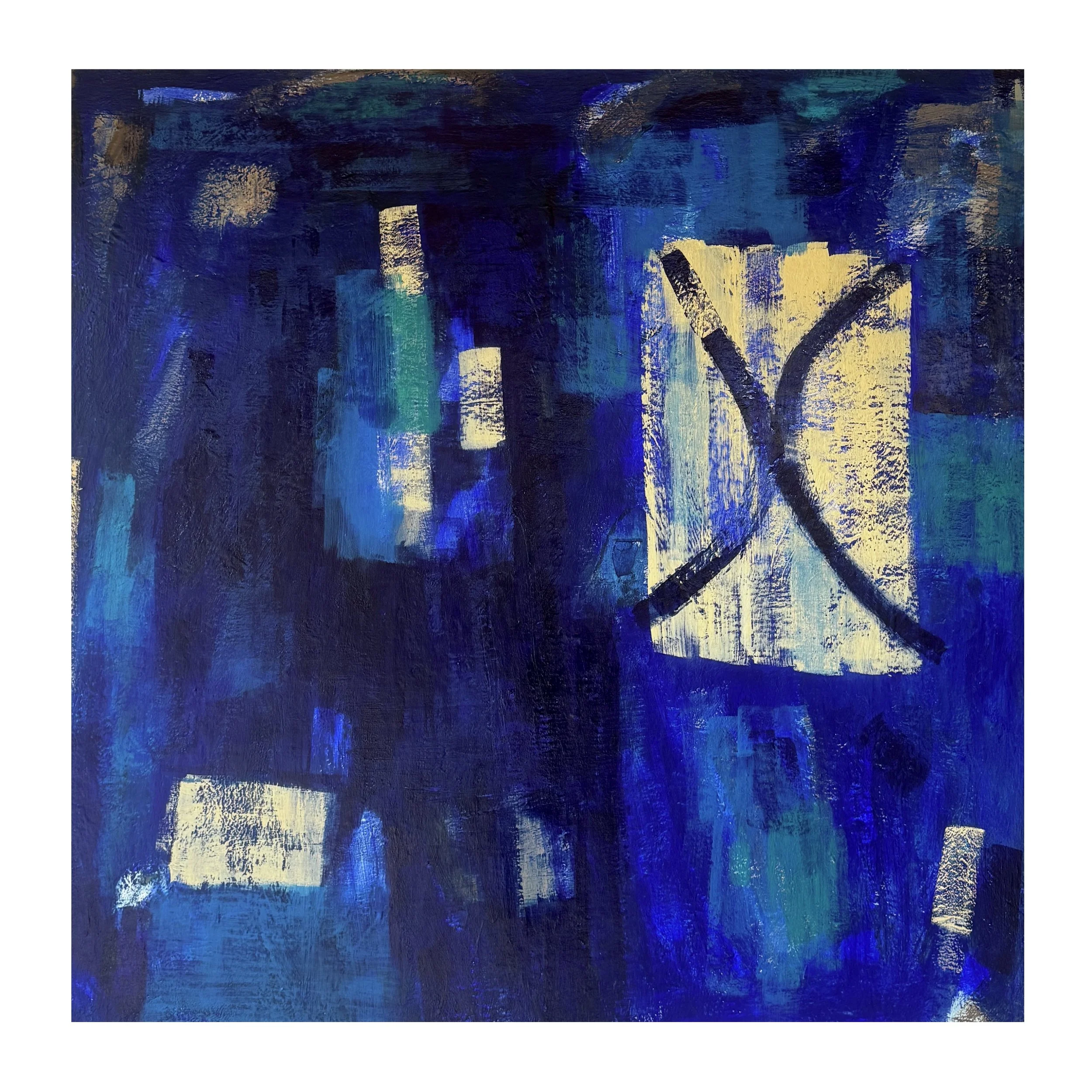 Dark Night / 80cm x 80cm / Acrylic on board
