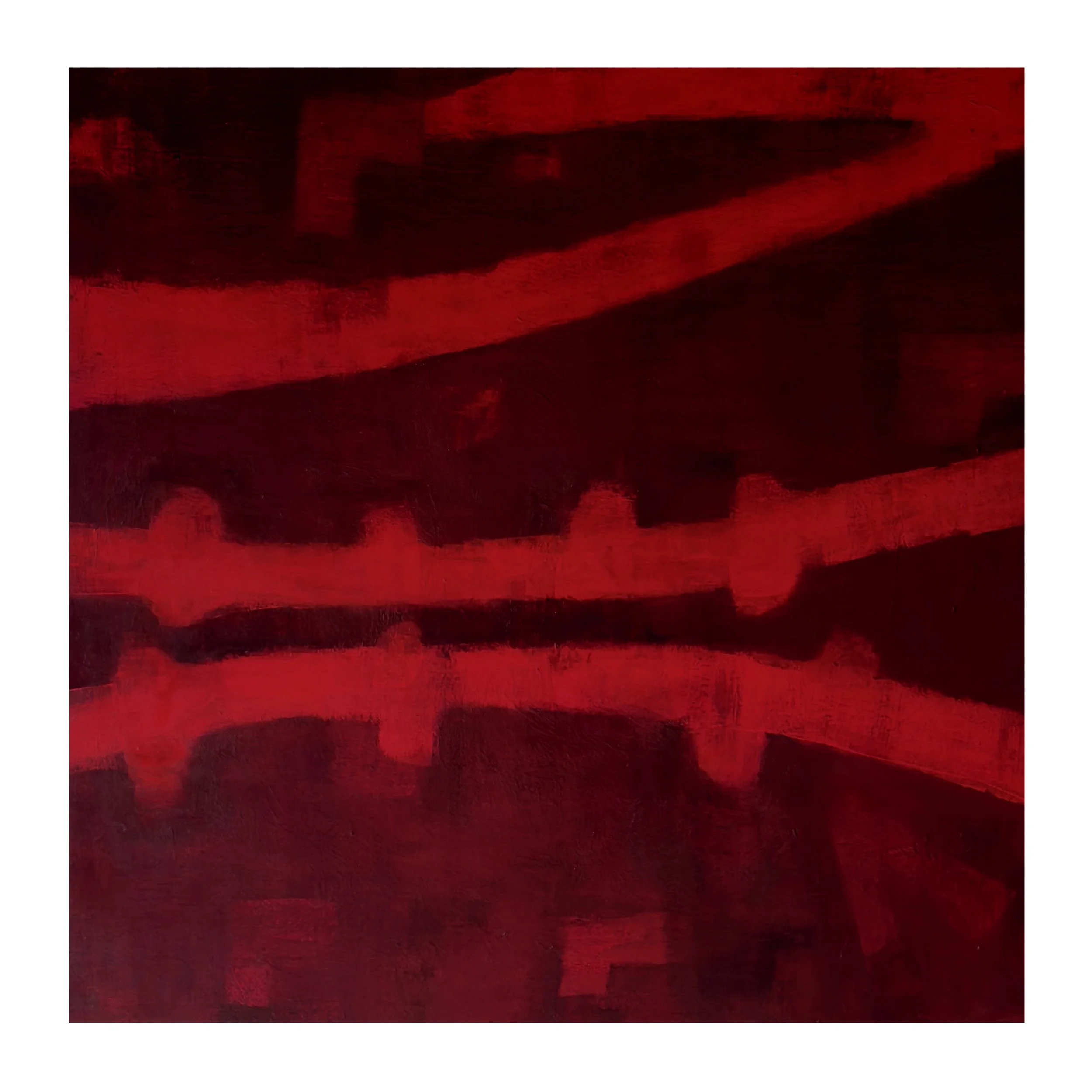 Fault Lines / 100cm x 100cm / Acrylic on board