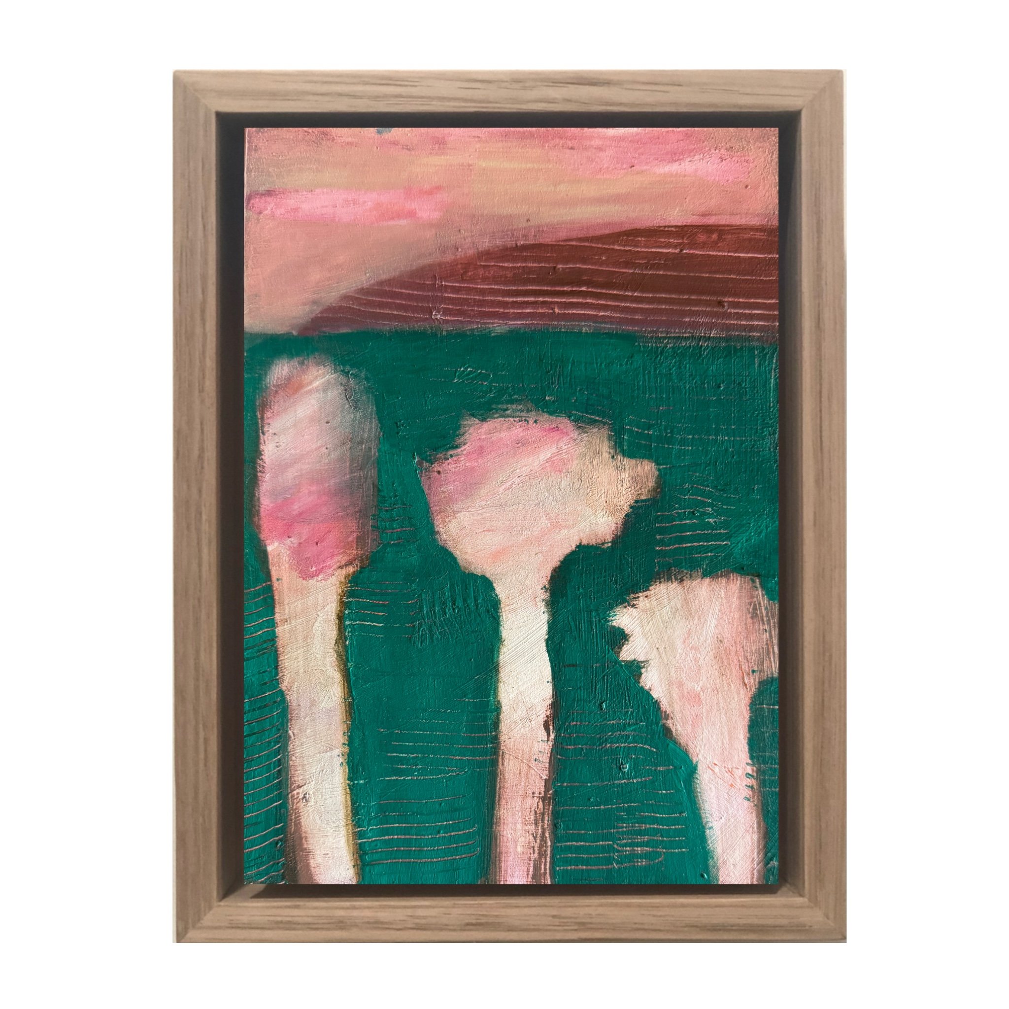 A Trio, acrylic on board.