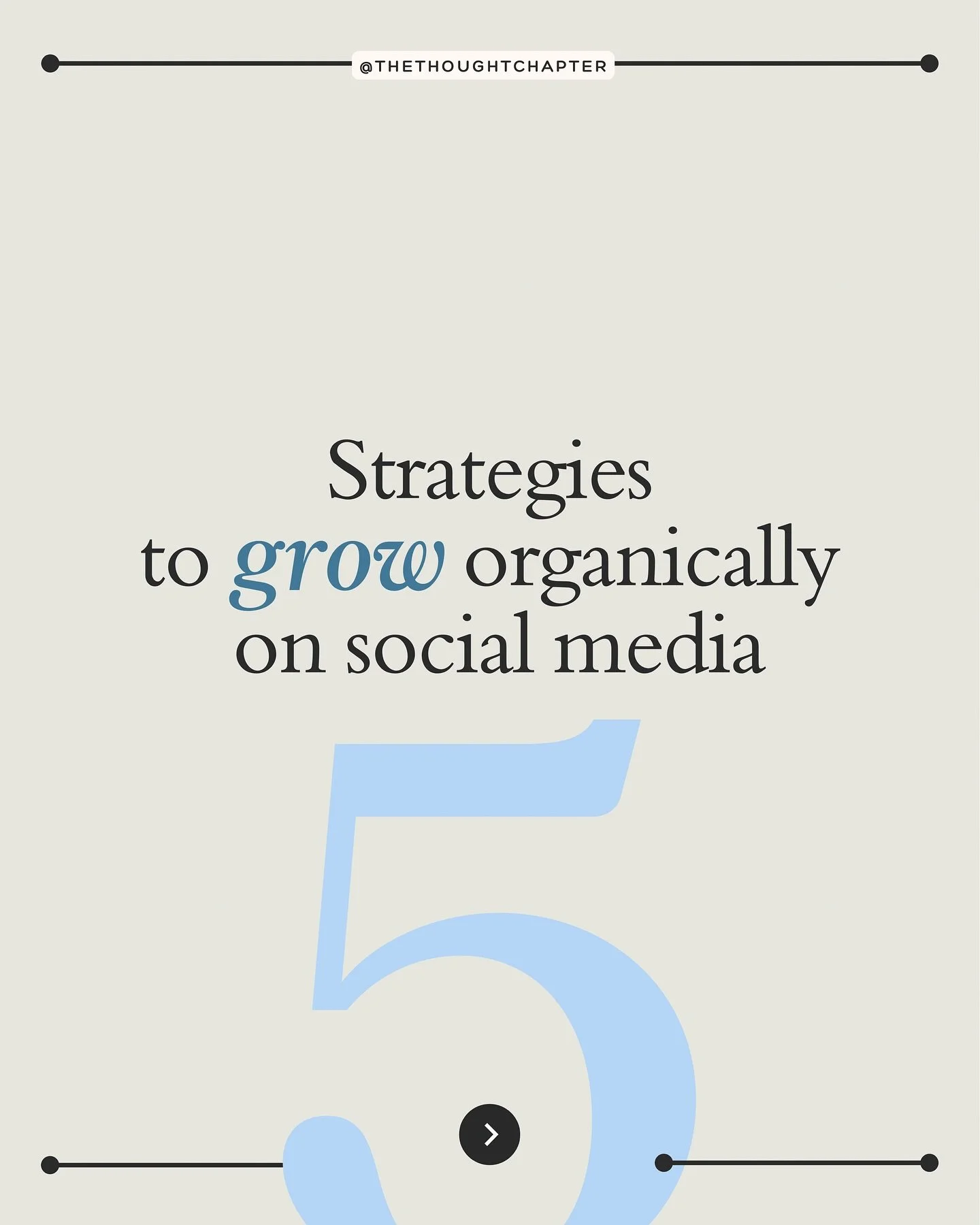 Want consistent growth without posting fatigue? You need these 5 organic social strategies.
They&rsquo;re simple. They work. And you can start today. 💡

Tap through 👉 then follow @thoughtchapter for more weekly tips!

#socialmediamarketing #organic