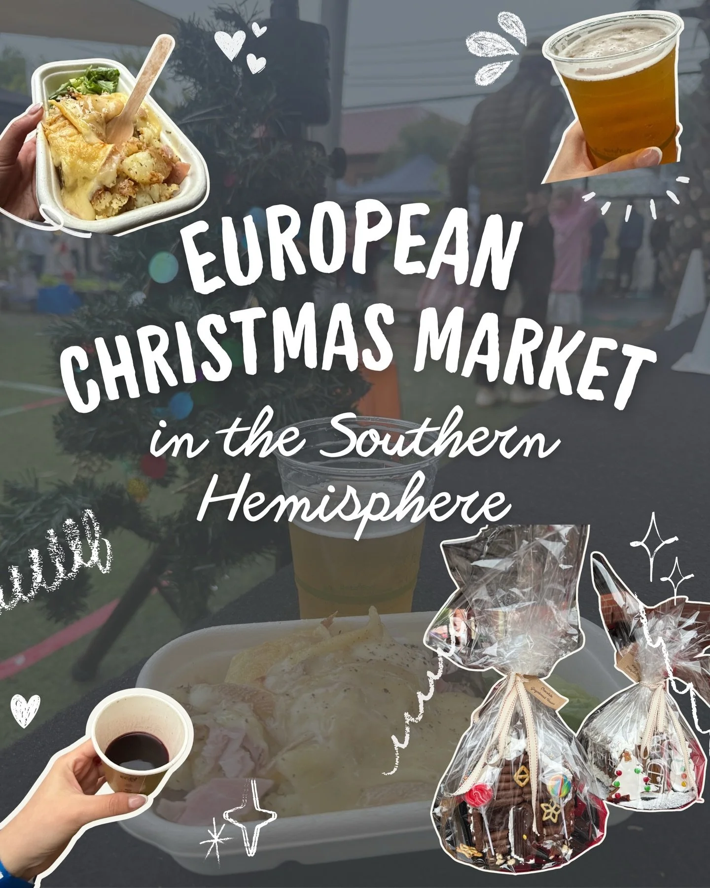 Ever wonder what a Christmas market is like in the southern hemisphere? 🎄✨

Mulled wine, beer and pretzels, cute ornament stalls, and a quick downpour to top it all off 🌧️ 

If you&rsquo;re heading to any holiday markets this season, don&rsquo;t fo