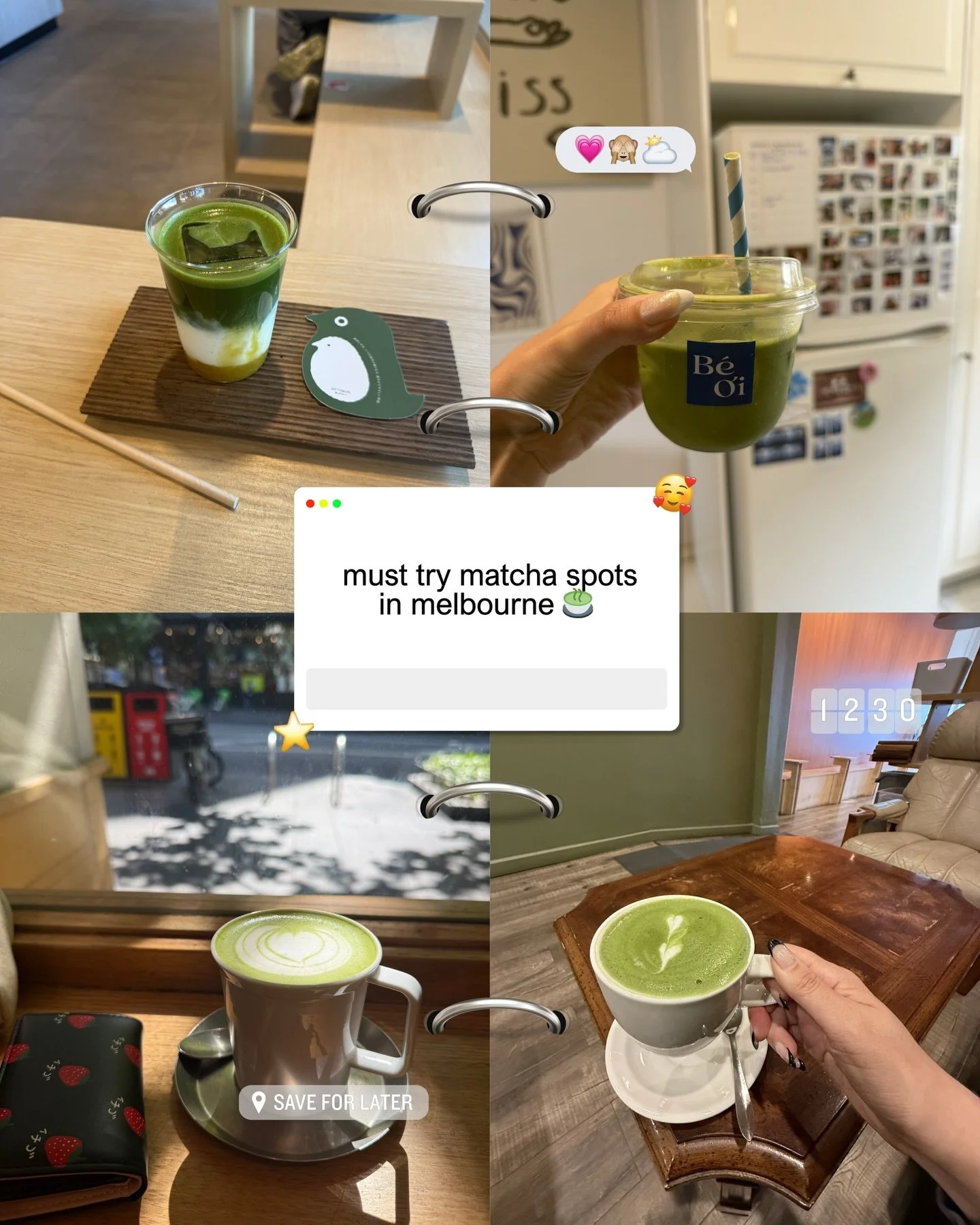 FAV matcha spots in Melbourne 💚💖

Where&rsquo;s your go-to spot? I&rsquo;d love to hear 🗣️ 

Follow @thethoughtchapter for more life in Melbourne and cute carousels 🎀

#matchainmelbourne #carouselsofinstagram  #instagrammarketing