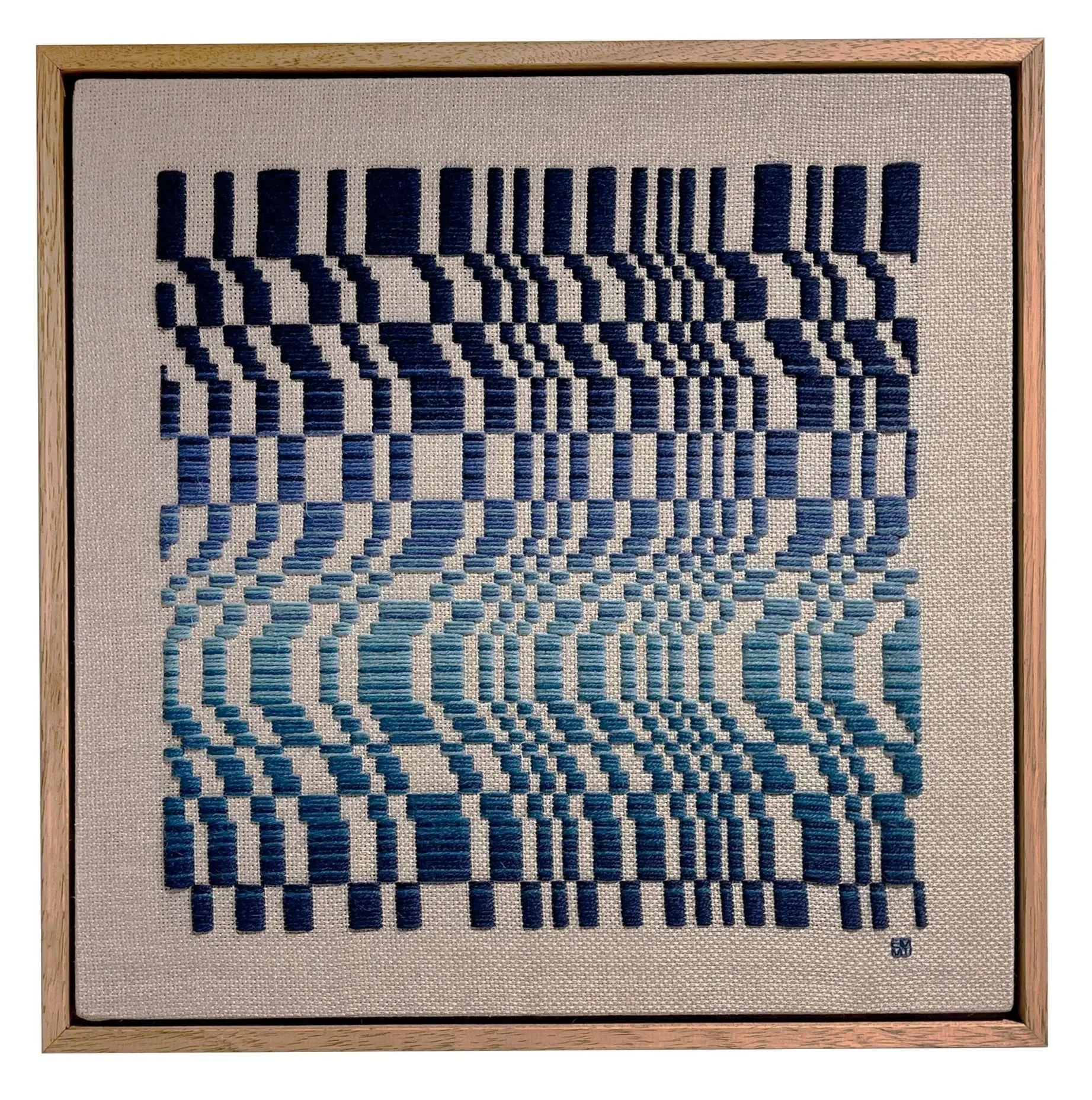 VISUAL THOUGHT No. 2, 2024, wool on linen, 40.5 × 40.5 cm; framed size 43.5 × 43.5 cm