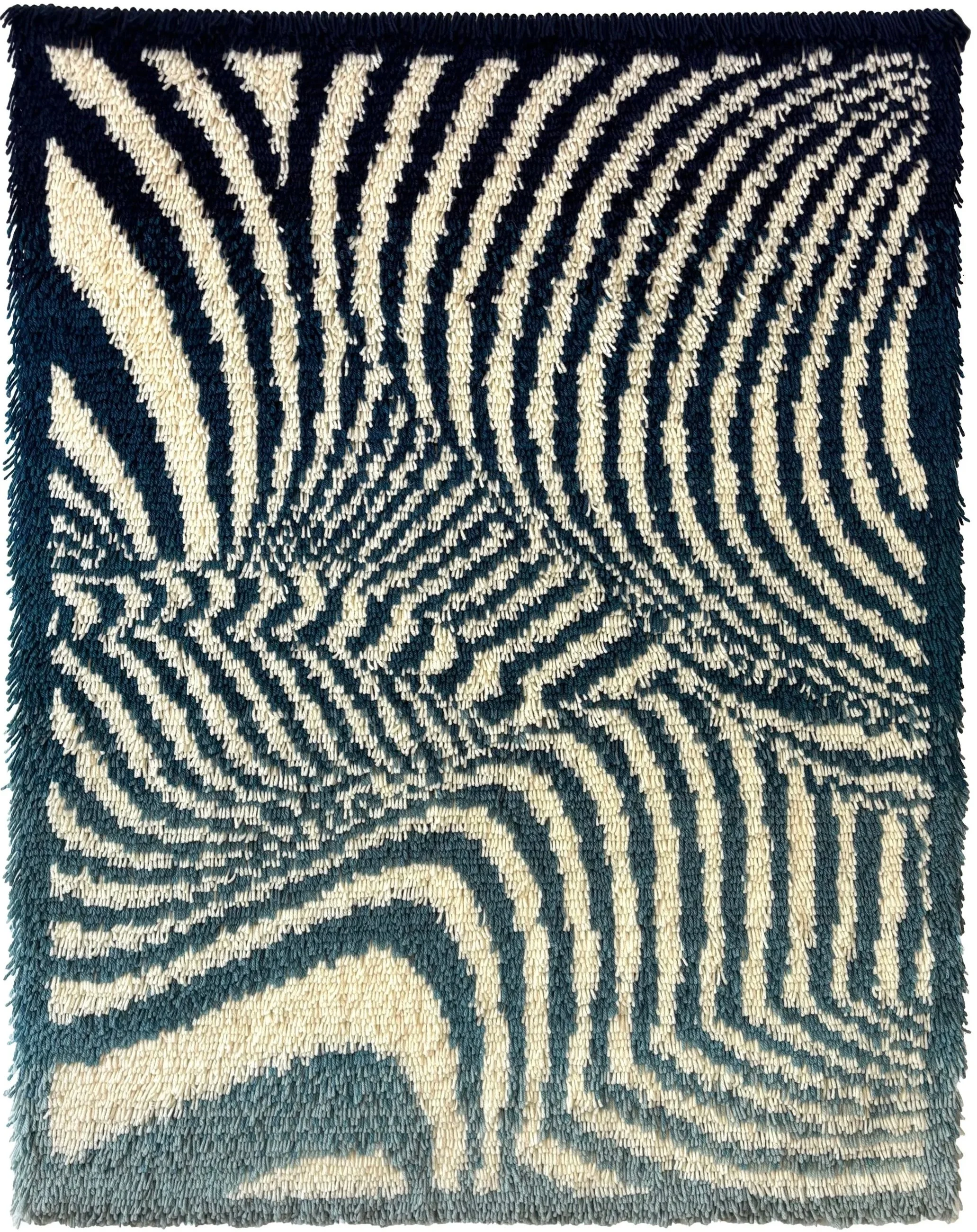 Impulses, 2026, 113 x 87 cm, wool, hand-knotted rya