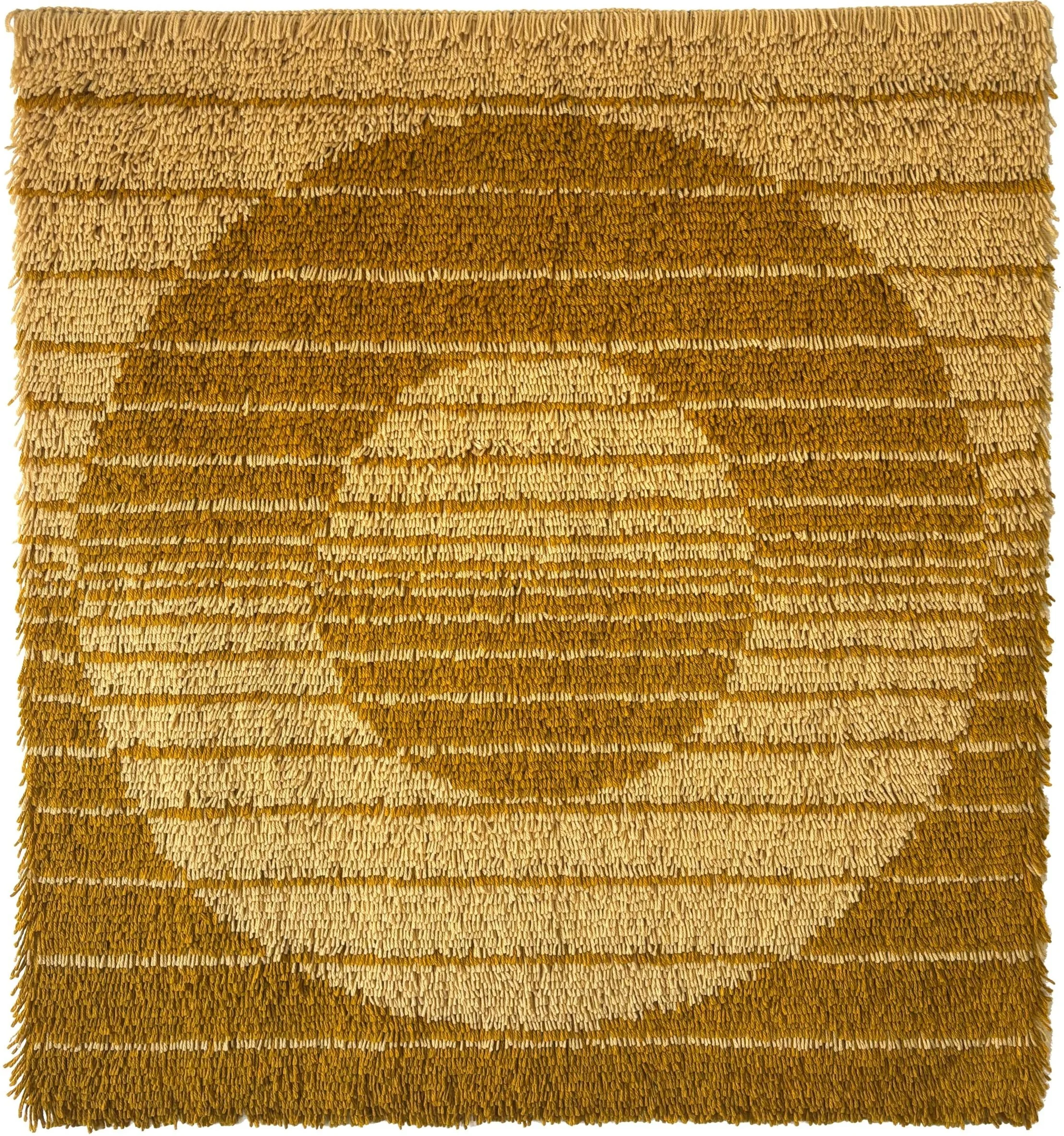 Sun Dog, 2026, 100 x 90 cm, wool, hand-knotted rya
