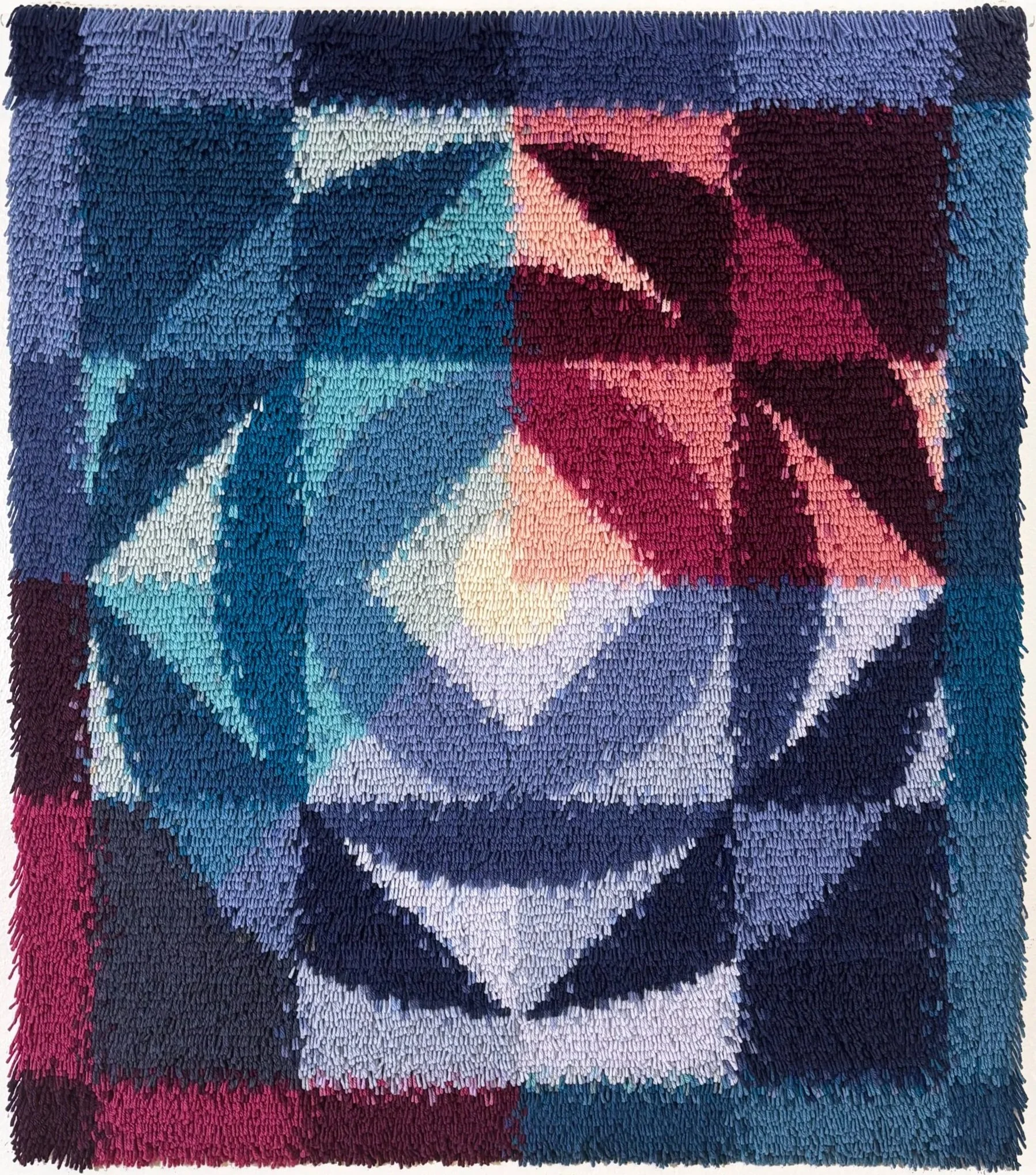Mooz, 2026, 104 x 93 cm, wool, hand-knotted rya