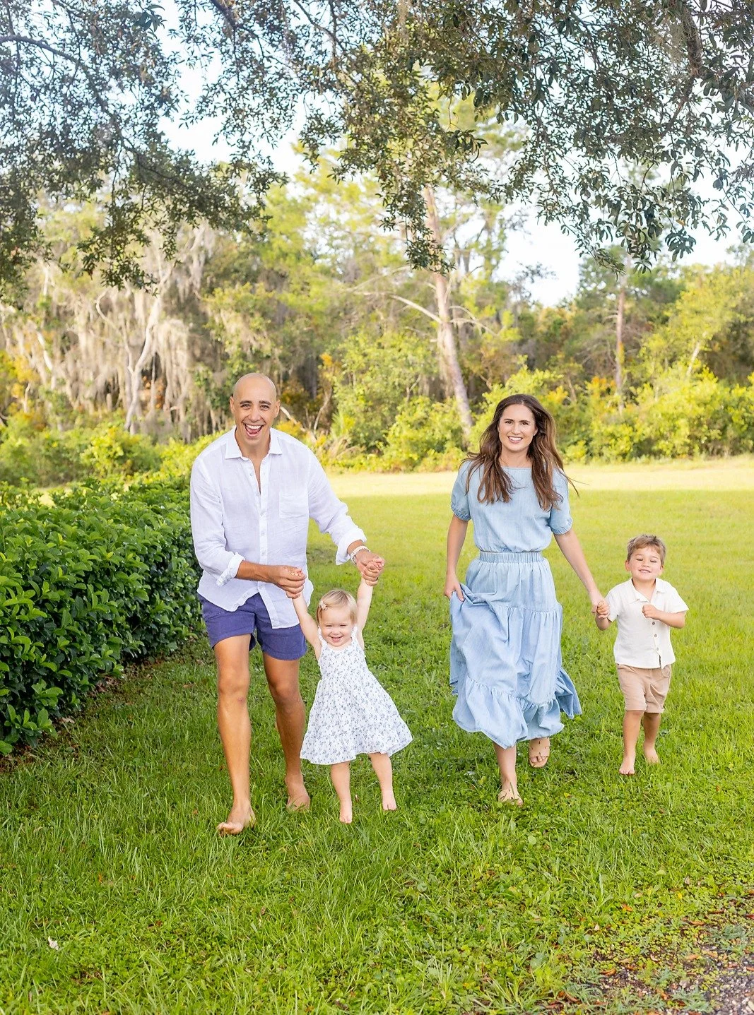 Yes, we&rsquo;ll absolutely capture the posed portrait.

But sometimes&hellip; the best smiles come from running, being silly, and just playing together.

If you&rsquo;re shy in front of the camera or have a family member who really hates photos this