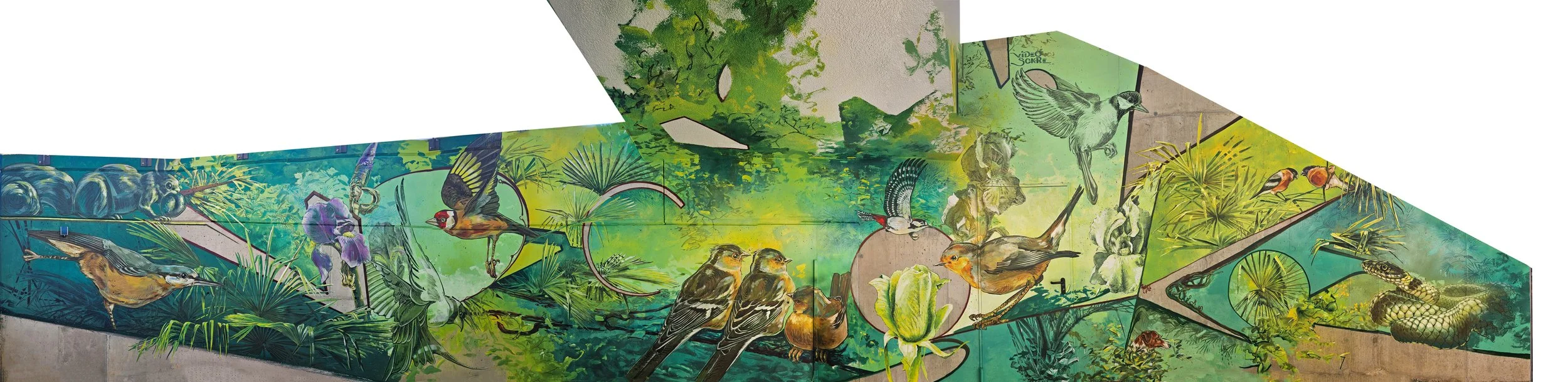 gardenmural, video.sckre, Graz, greengraffiti, mural, wallpainting