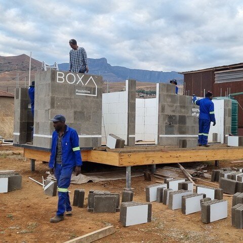 What a difference a day makes. End of Day 4 on site and subframe, floors and walls are up on the BOXA Learn and composting BOXA Loo units at the Sakhile Centre of Learning. ​​​​​​​​
​​​​​​​​
So looking forward to the kids trying out their new spaces 