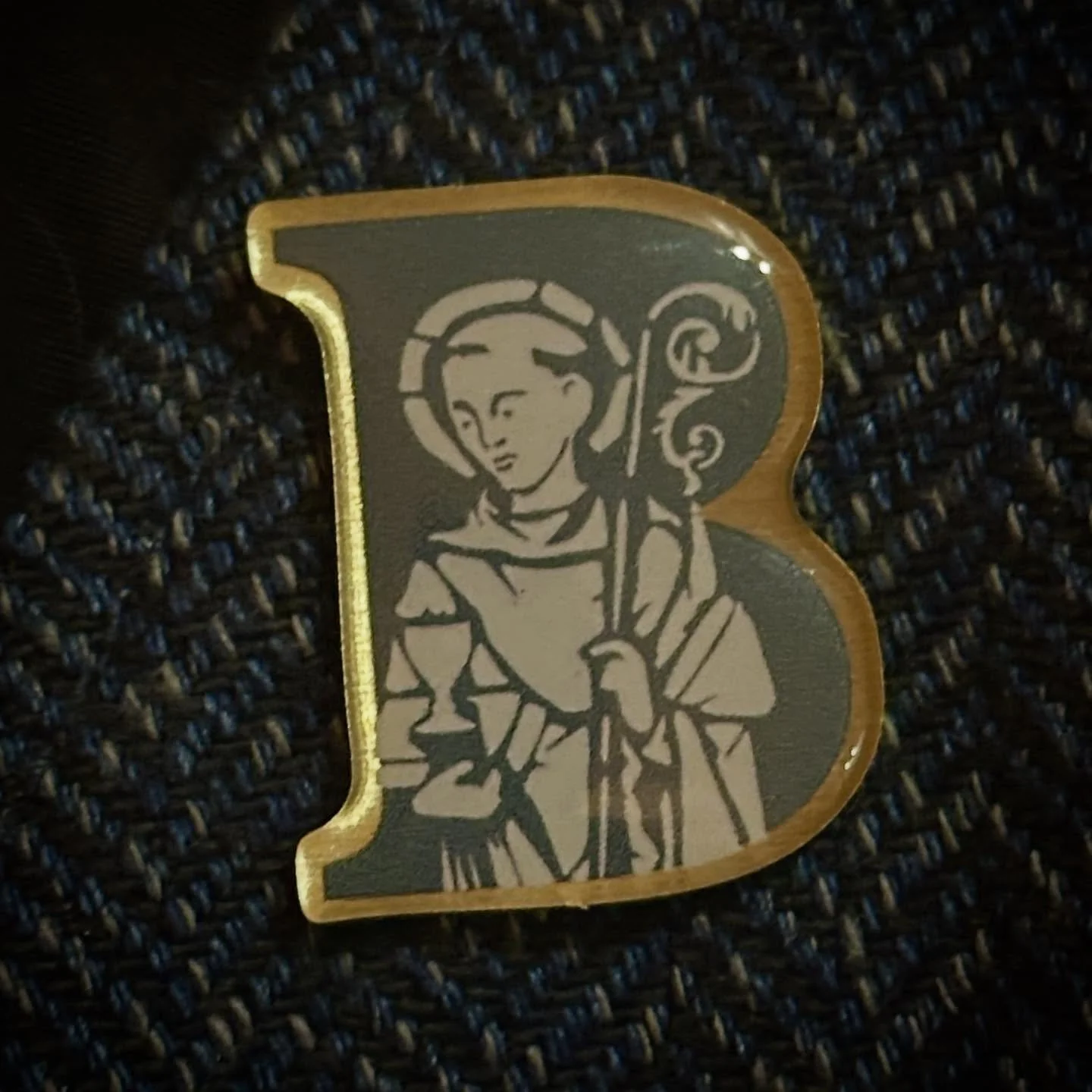 Today we celebrated the dedication of @stbenetscam over a thousand years ago &mdash; and gave out St Bene&rsquo;t&rsquo;s lapel pins. 

&ldquo;As we commemorate our Dedication,
we give thanks for the stones and the hands that raised them.
We give tha