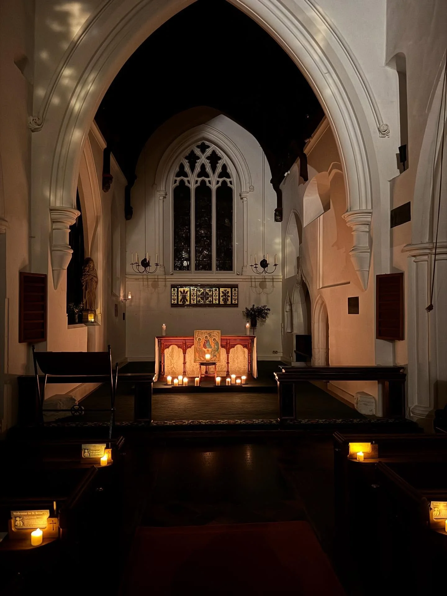 Taiz&eacute; last night for #allsaints &amp; #allsouls . Join us next month in Advent on December 7th at 8pm #viewfromthecurate