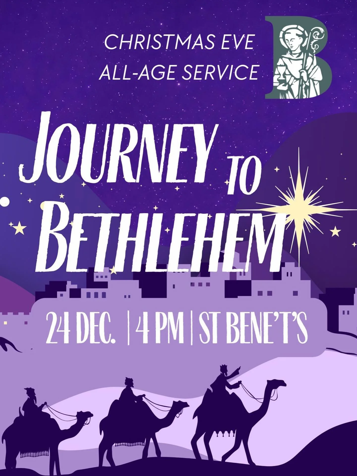 Be sure to join us Christmas Eve at 4pm for our annual All-Age &lsquo;Journey to Bethlehem&rsquo; crib service! Everyone is welcome as we celebrate the joy of Christmas @stbenetscam 

#thejoyofchristmas #christmas #nativity #cambridge @elychurches @t