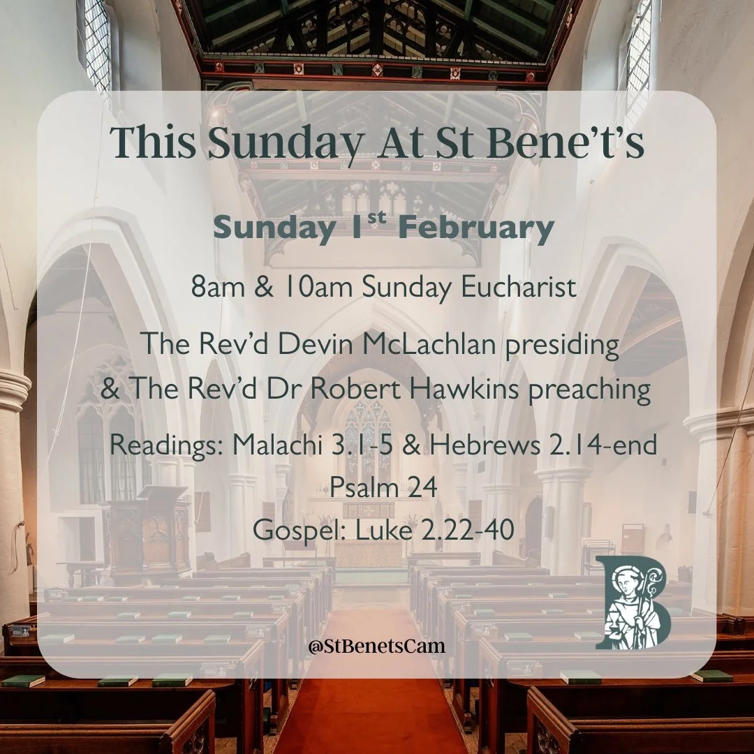 This Sunday at St Bene&rsquo;t&rsquo;s 💙

#Church #Cambridge