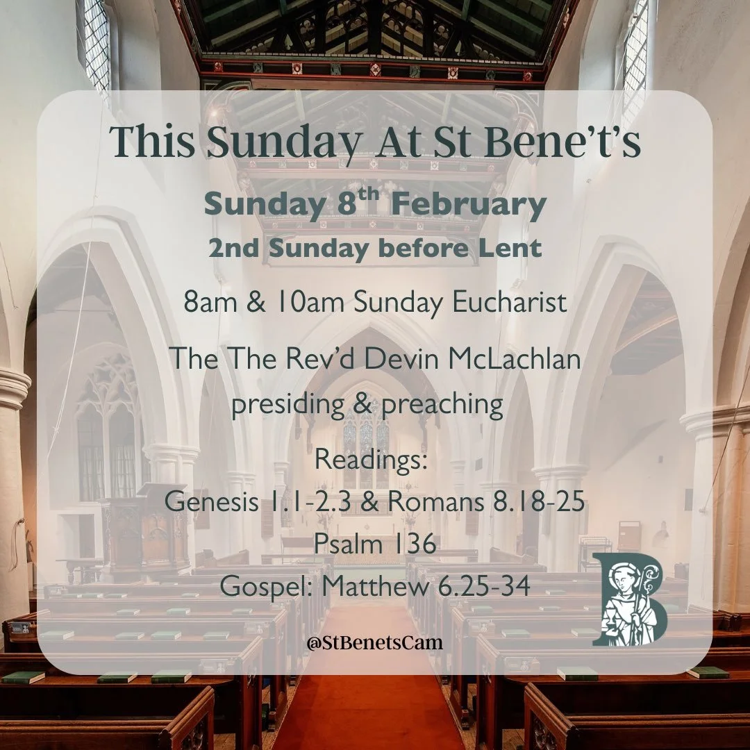 This Sunday at St Bene&rsquo;t&rsquo;s 💙 #Church #Cambridge