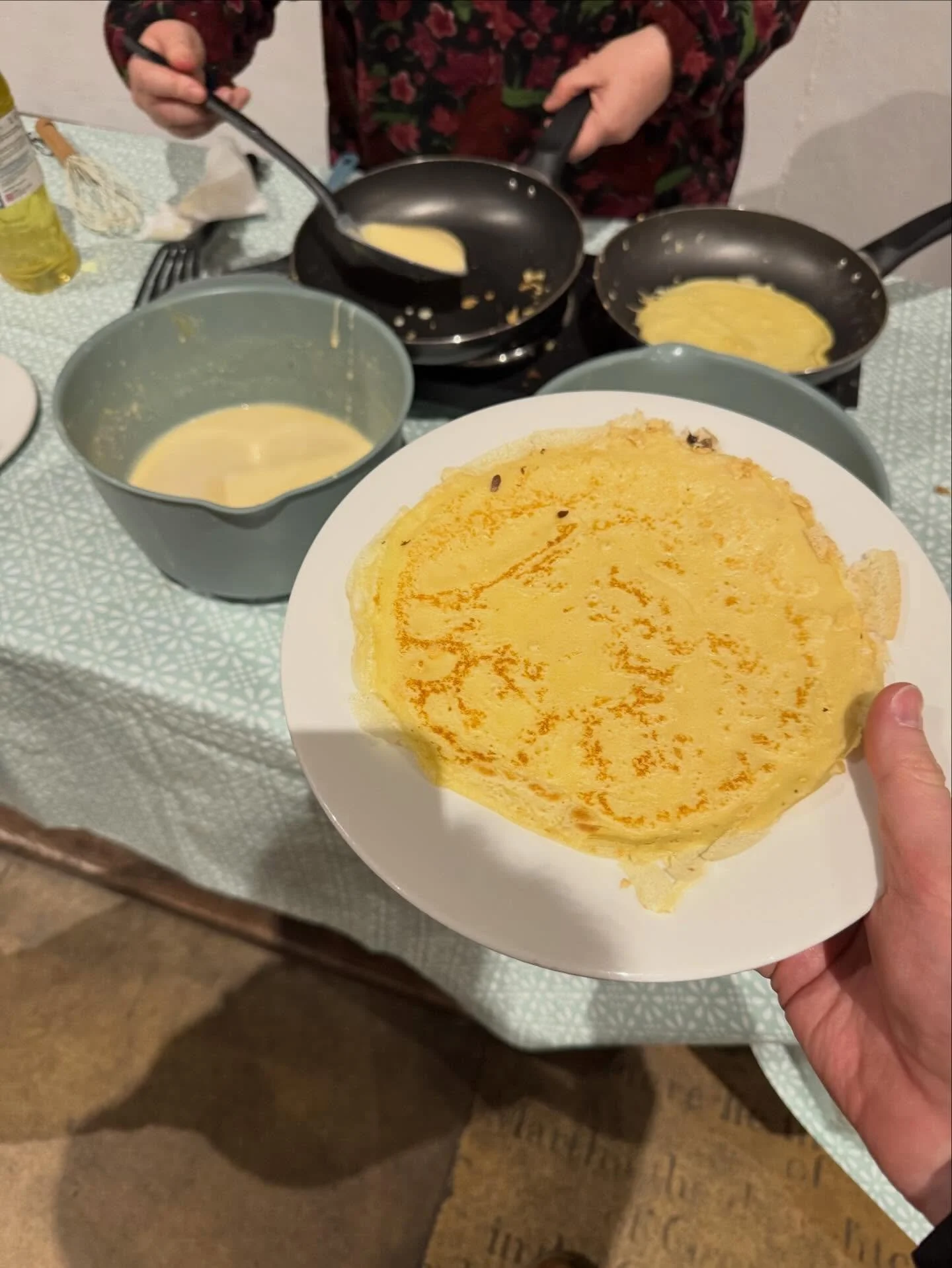 A busy evening in our #20s&amp;30s group of pancakes &amp; fire 🥞🔥- in that order ! #preparingforlent #shrovetuesday #stbenetscambridge #palmcrosses