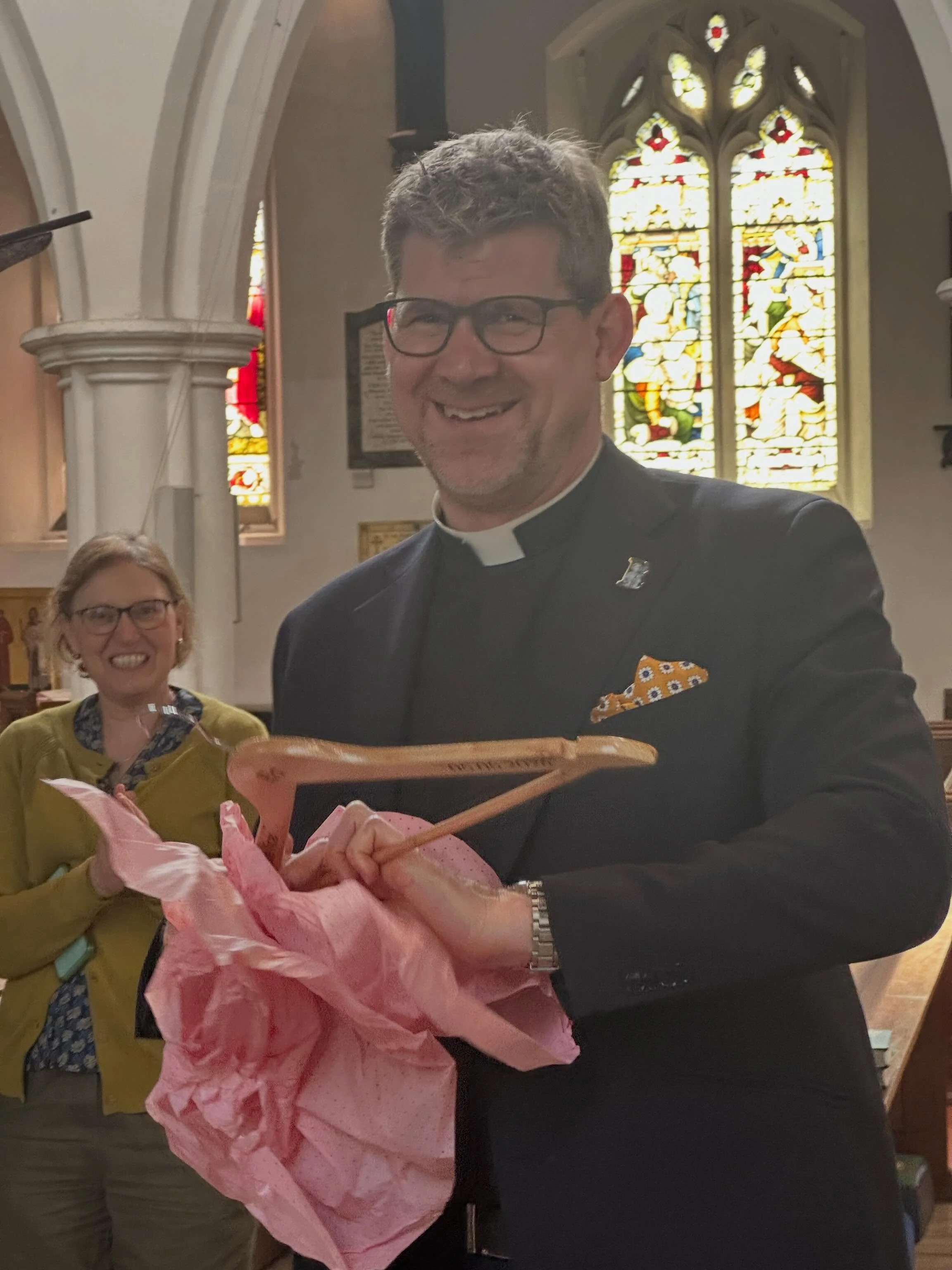 A truly joyful occasion today as the Revd Ed Cearns @pocket_of_art was licensed as Associate Vicar of @stbenetscam. We&rsquo;re grateful for his ministry among and with us, first as curate and now as associate vicar.
 (He even now has a personalised 