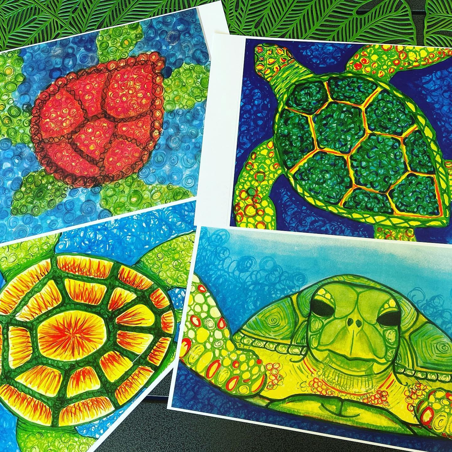 I forgot I had prints of these cute turtles! I did water colors once apon a time! Thinking of revisiting this medium! Let me know if you need a turtle print! I have about 10 of each. 11x17 and  11x15 depending on the print boarder. I&rsquo;m comforta