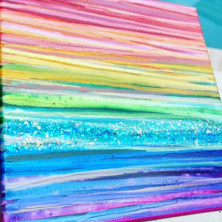 I love how these rainbows turned out! 8x8 💥
💥
💥
💥
#azartist #azart #phxart #goldenpaints #dragonflyglaze #unicornspit #colorshiftpaint #greenstuffworld #glitter #rainbow #artstudio #artistoninstagram #art #lifeisbetterwithart  #Iridescent #Irides