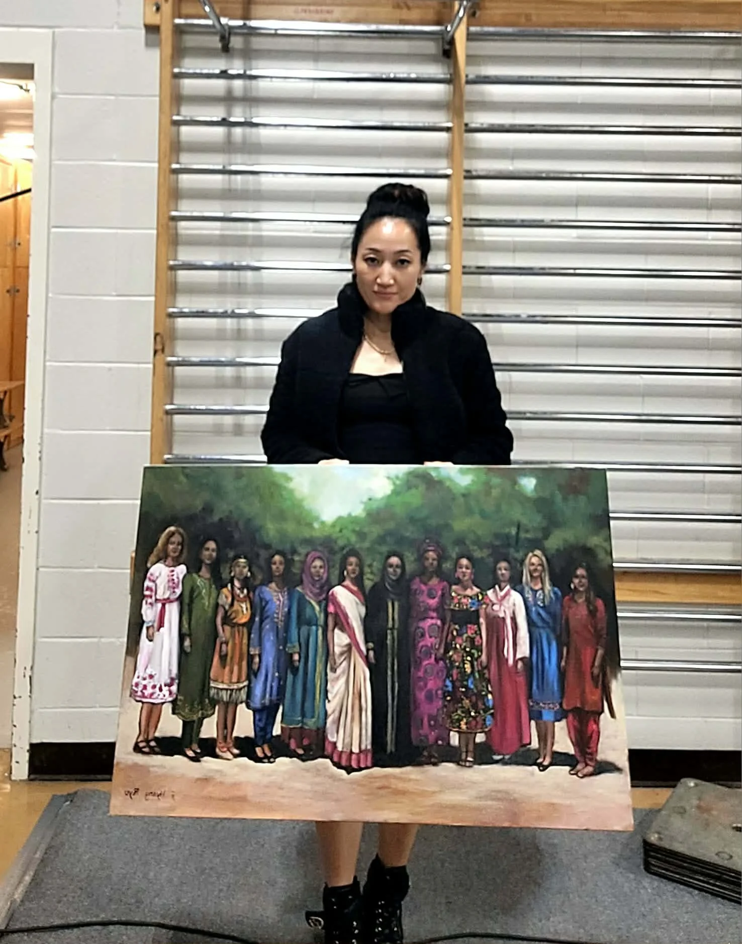 live 5 hr painting for multicultural event hired by CAFI