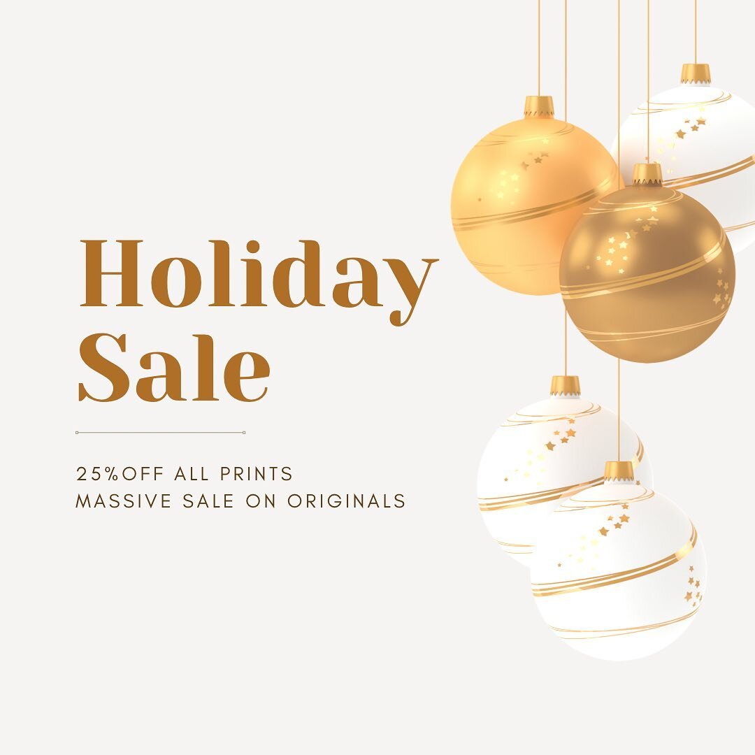 ✨My BIGGEST SALE of the year drops today!! 

Here&rsquo;s the scoop! 

25% OFF ALL PRINTS
code MERRY25

25-60% OFF ALL ORIGINALS

10% OFF CUSTOM ORDERS

DON&rsquo;T MISS THIS ONE!!

NOW till Nov. 29th

#christmassale #blackfridaydeal #salesalesale #o