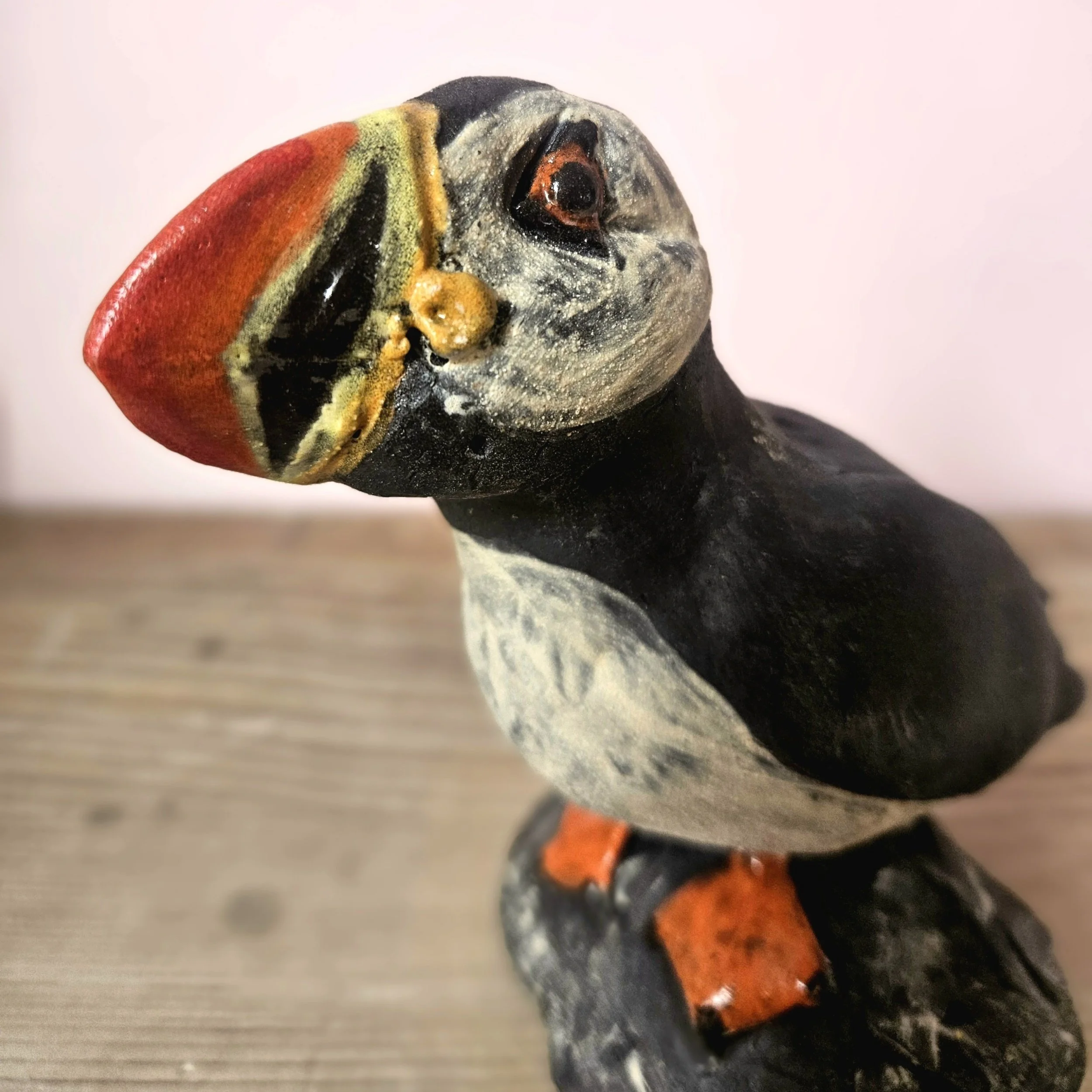 Hand-Build a Puffin in Black Clay