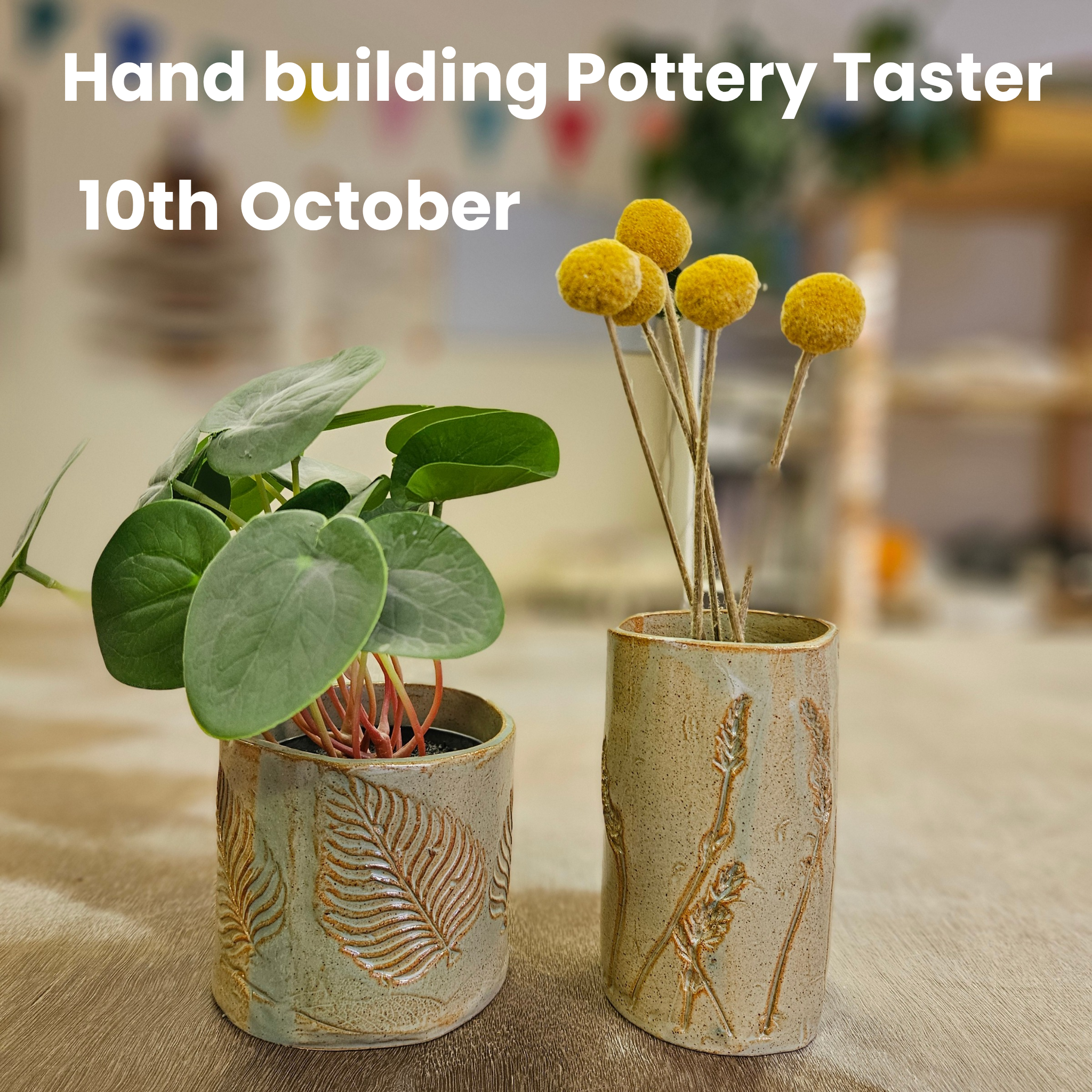 Hand Building Pottery Workshop