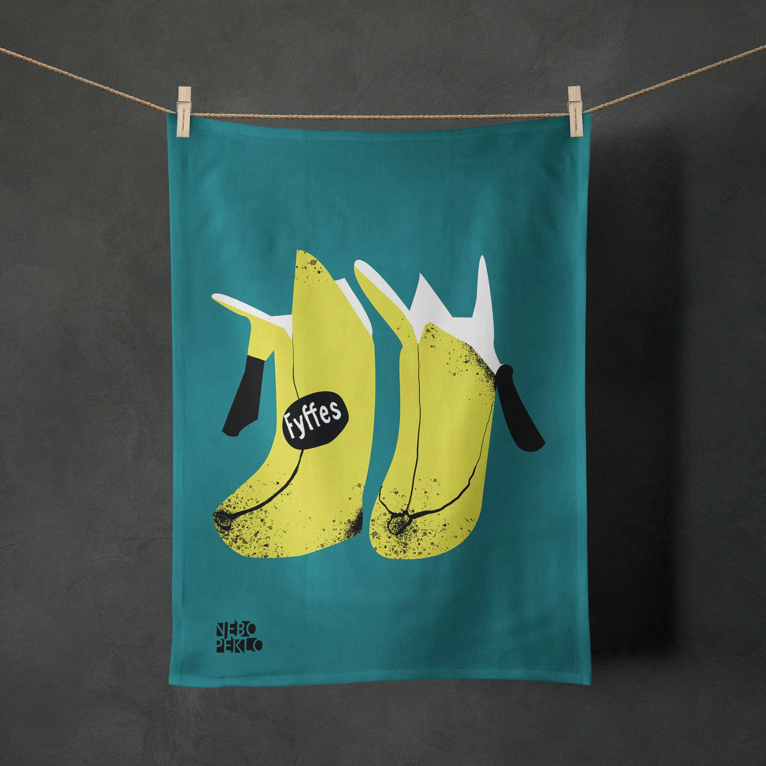 Billy Connolly Banana Boots Tea Towel (100% cotton)
