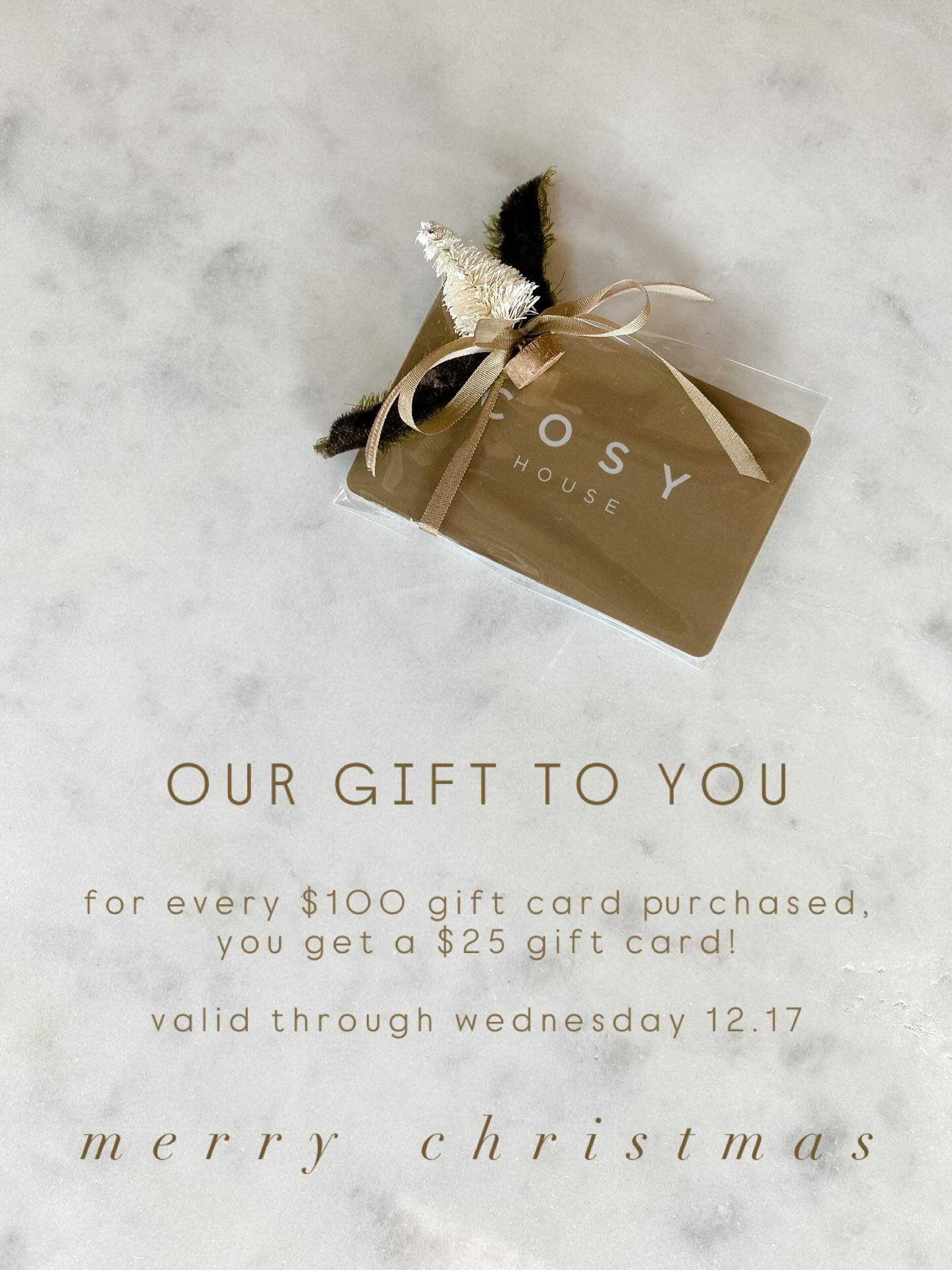 Our tip this Monday is the easiest!
Don&rsquo;t know what to get that one person on your list? Get them a Cosy gift card and we&rsquo;ll wrap it up cute for them😉
hours: Tuesday - Saturday 10-5
#cosyhouse #shoplocal #stgeorge
