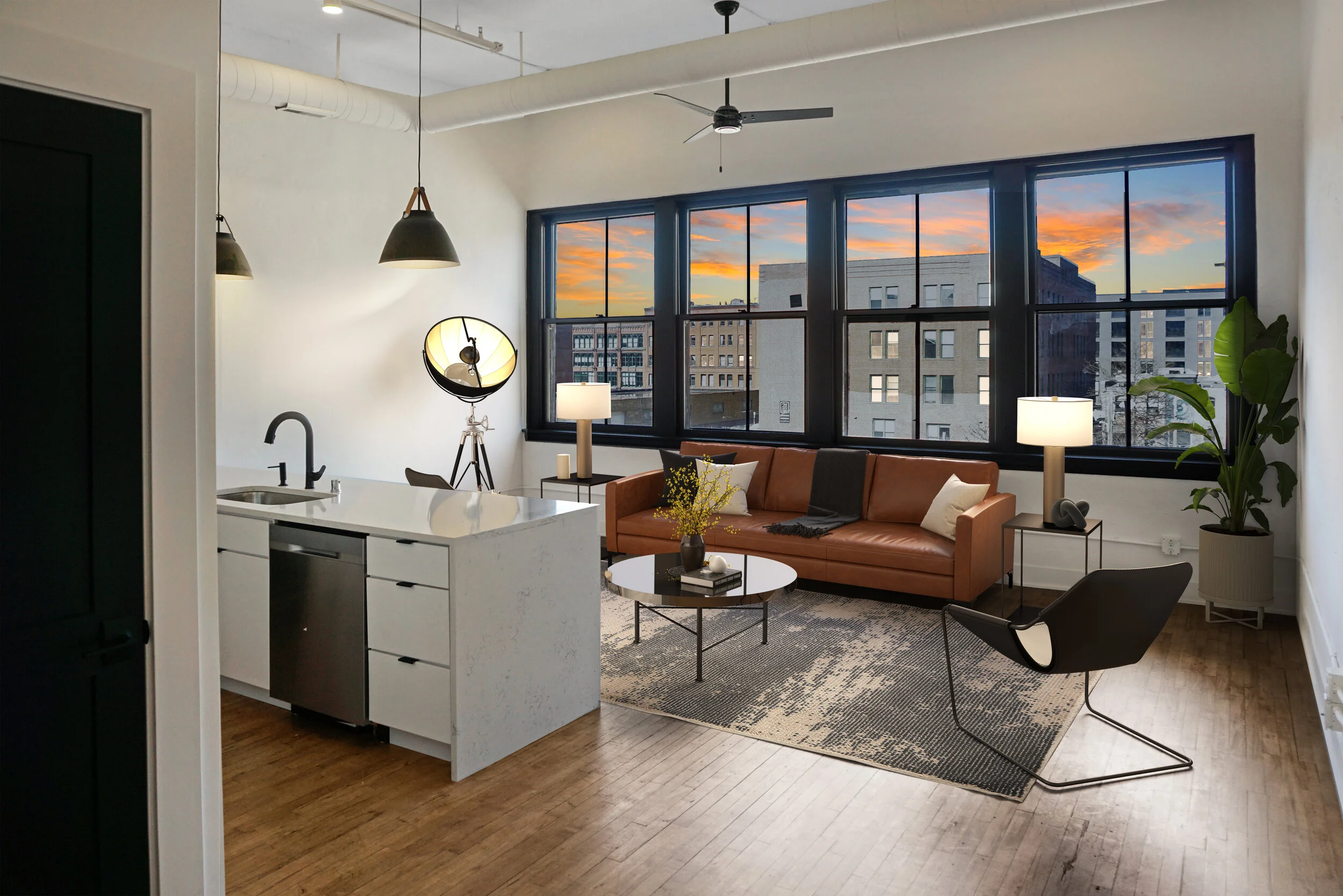 Kitchen & Living Room