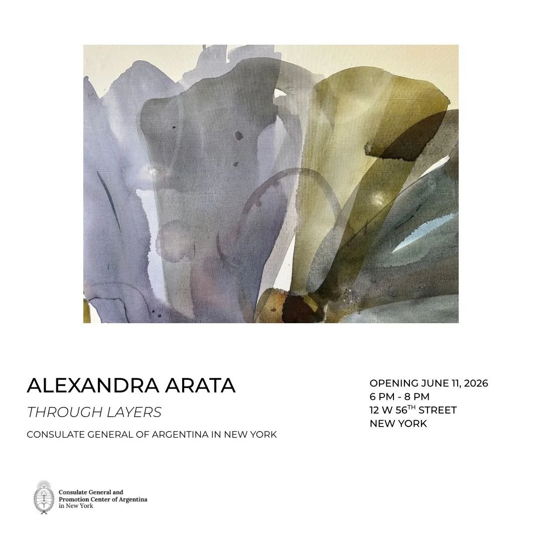 Hello New York! 
I&rsquo;m so happy to present my exhibition Through Layers at the Consulate General of Argentina in New York from June through August. The opening night is June 11th, from 6&ndash;8 PM, I hope you can all come! 
Send me a DM and I&rs