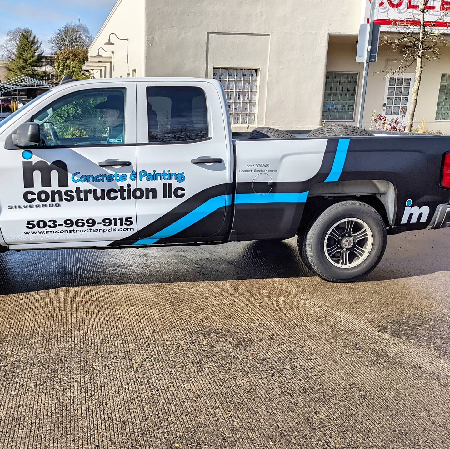 BAM, 'ANOTHER ONE. Fleet truck #2 for @imconstruction. Matte black with gloss overlays, a great look!