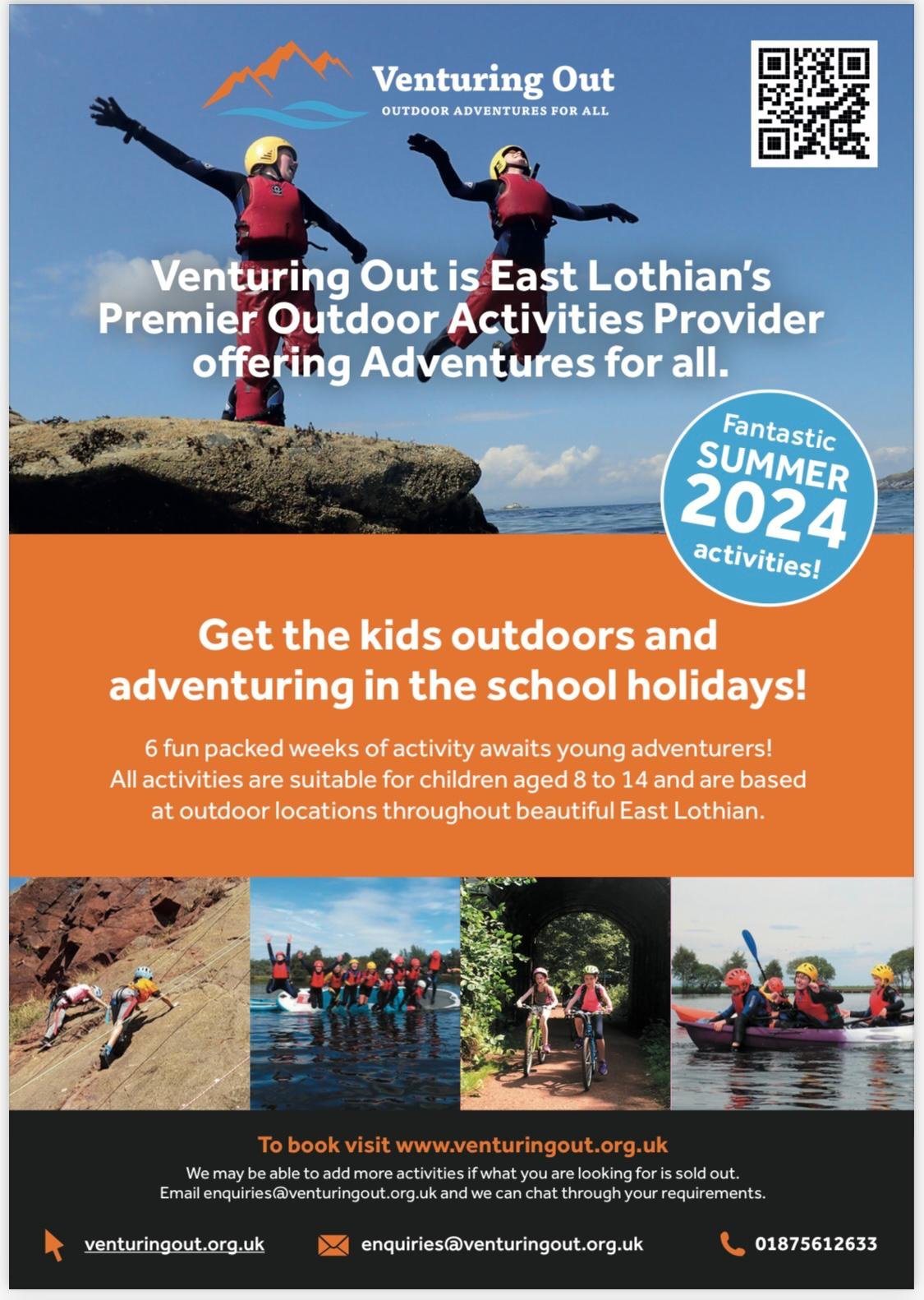 ⏰⏰Sett your alarms!!⏰⏰

Venturing Out&rsquo;s Summer Holiday Programme will go live for bookings at 7pm on Friday 3rd May&hellip;this Friday! We have a fun packed programme ready for kids aged 8 to 14. 🚵🚣🧗🗺🌳

All activities can be found on our w