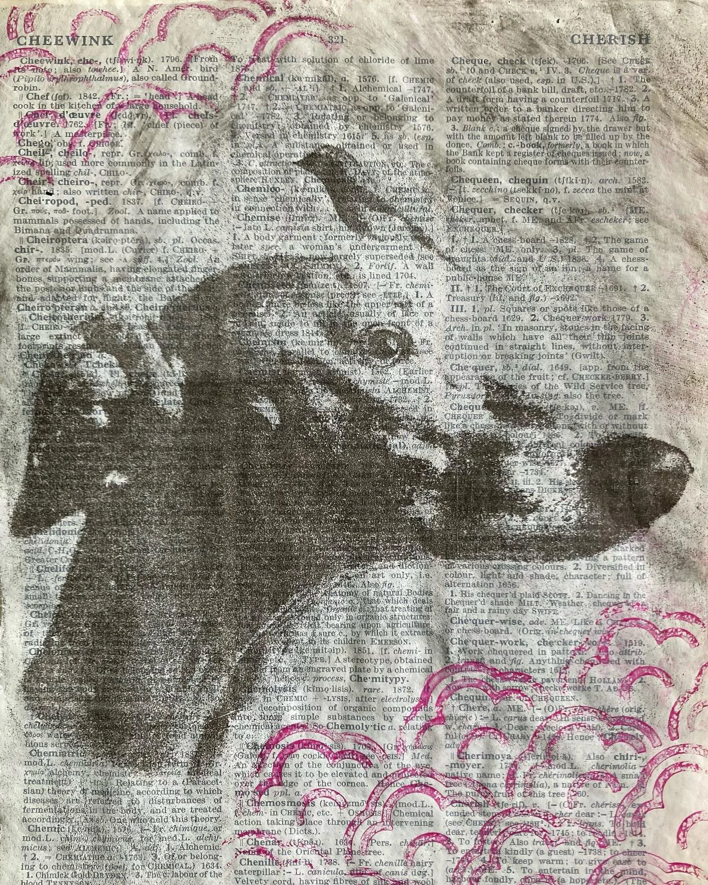 Whippet with wren (Cherish) and Whippet with Wren (Gallop). Monoprint on vintage paper. 19 x 27 cm, enquiries through website in bio.
.
.
.
#whippet #wren #whippetart #animalart #monoprint #aiart #aitoanalogue #digitaltoanalogue #whippetprint #bespok