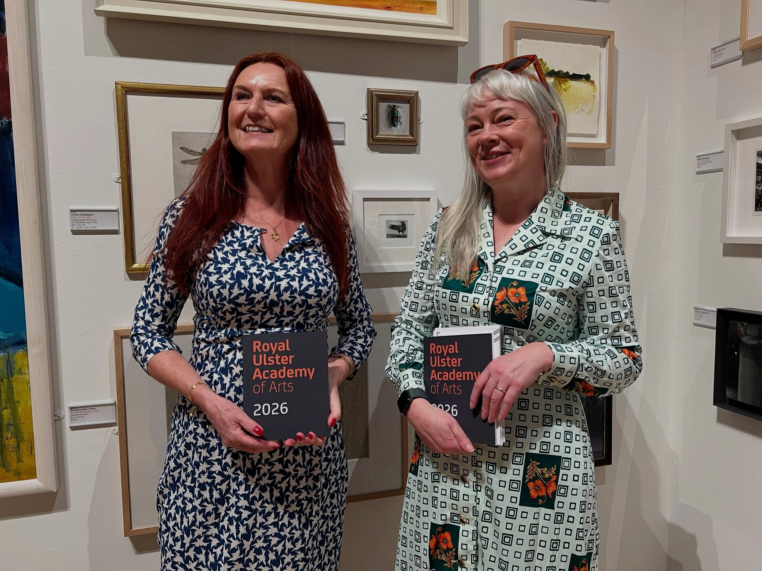It&rsquo;s becoming a fabulous habit to bump into my lovely friend @ginnypageart at these exhibitions! This year we are hanging on the same wall! Ginny is a painter of beautiful realist art and has travelled over from Denmark.
