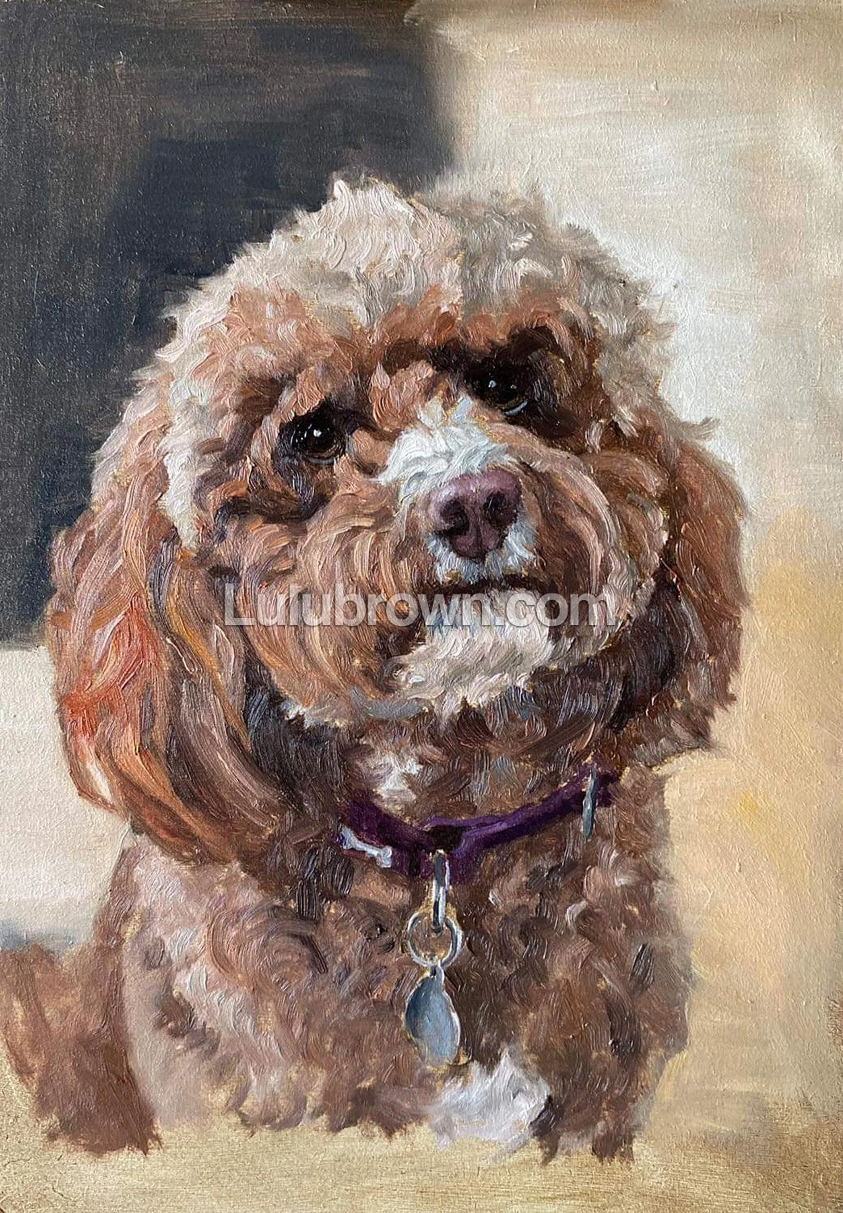 Cockapoo Red and White Fine Art Print
