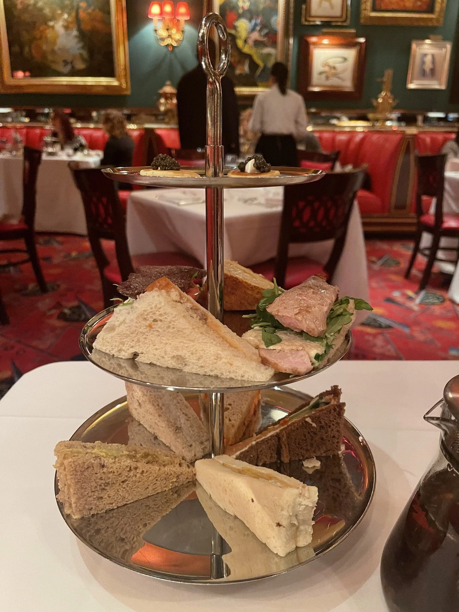 The savory tier at the Russian Tea Room