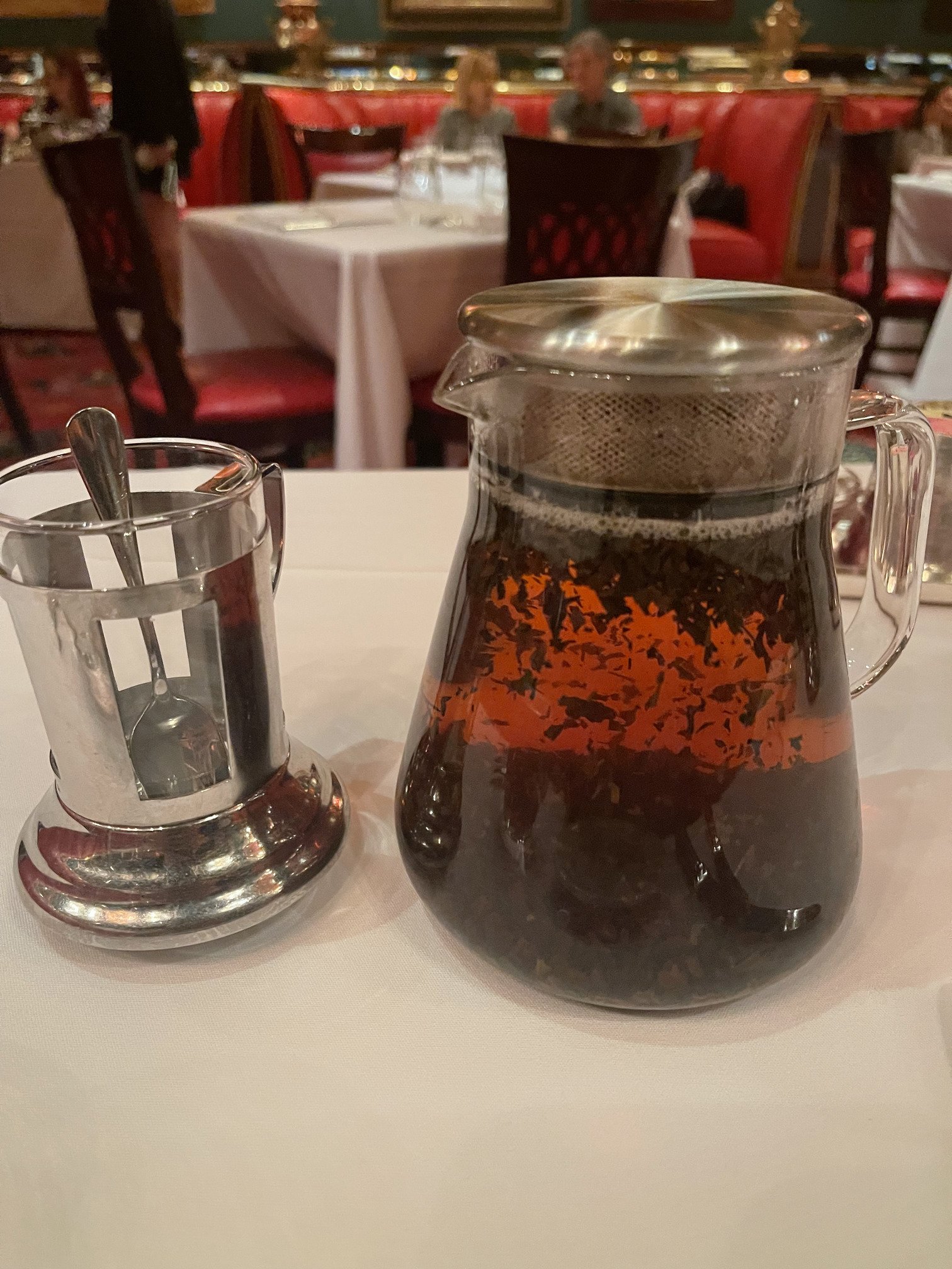 An image of a tea pot from The Russian Tea Room in NYC.