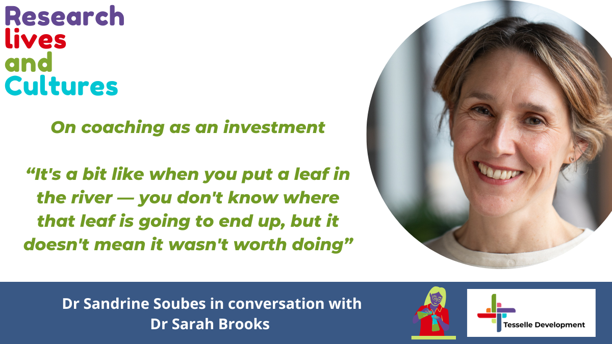 On coaching as an investment  “It's a bit like when you put a leaf in the river — you don't know where that leaf is going to end up, but it doesn't mean it wasn't worth doing”