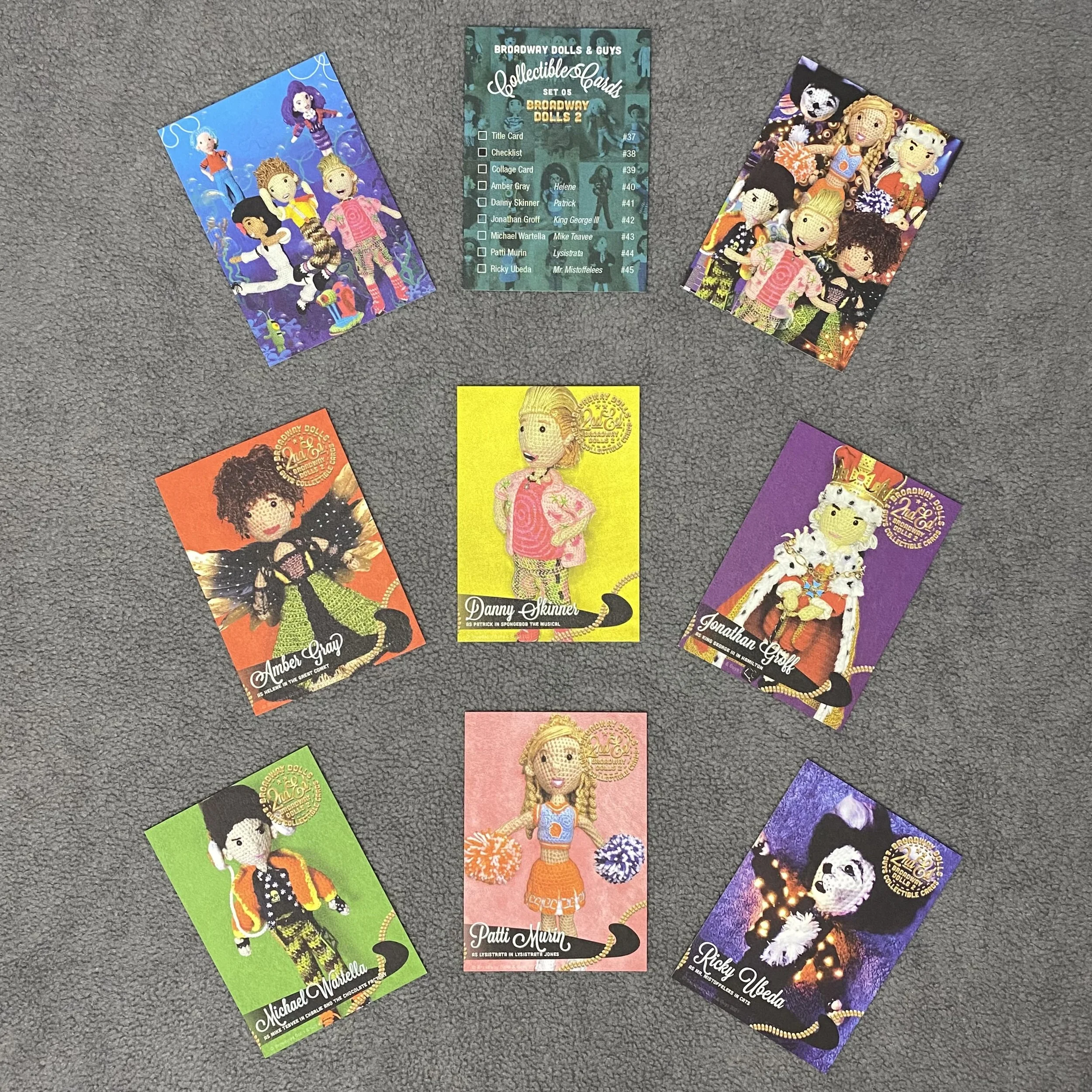 Broadway Dolls & Guys Collectible Cards Complete Set 5 Broadway Dolls