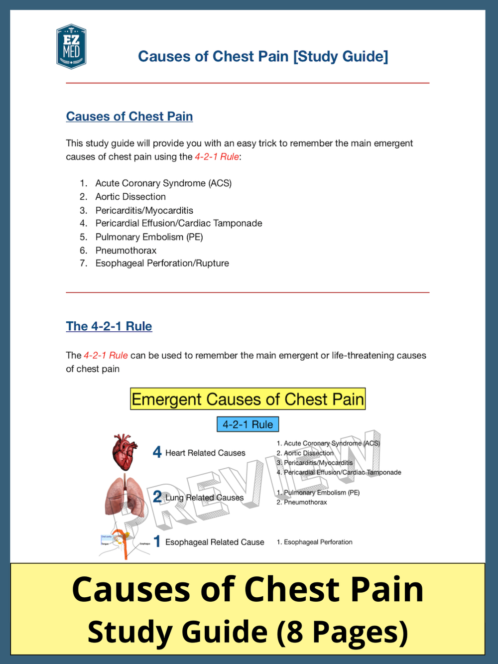 chest pain causes males females right left side