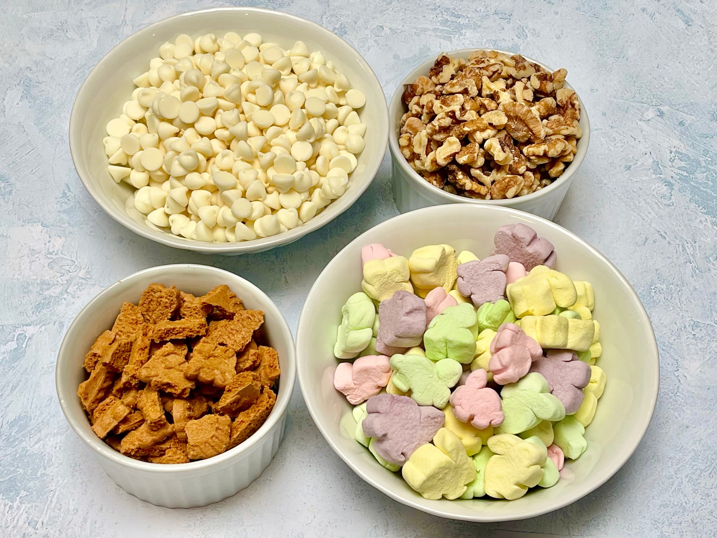 Ingredients for Easter Rocky Road