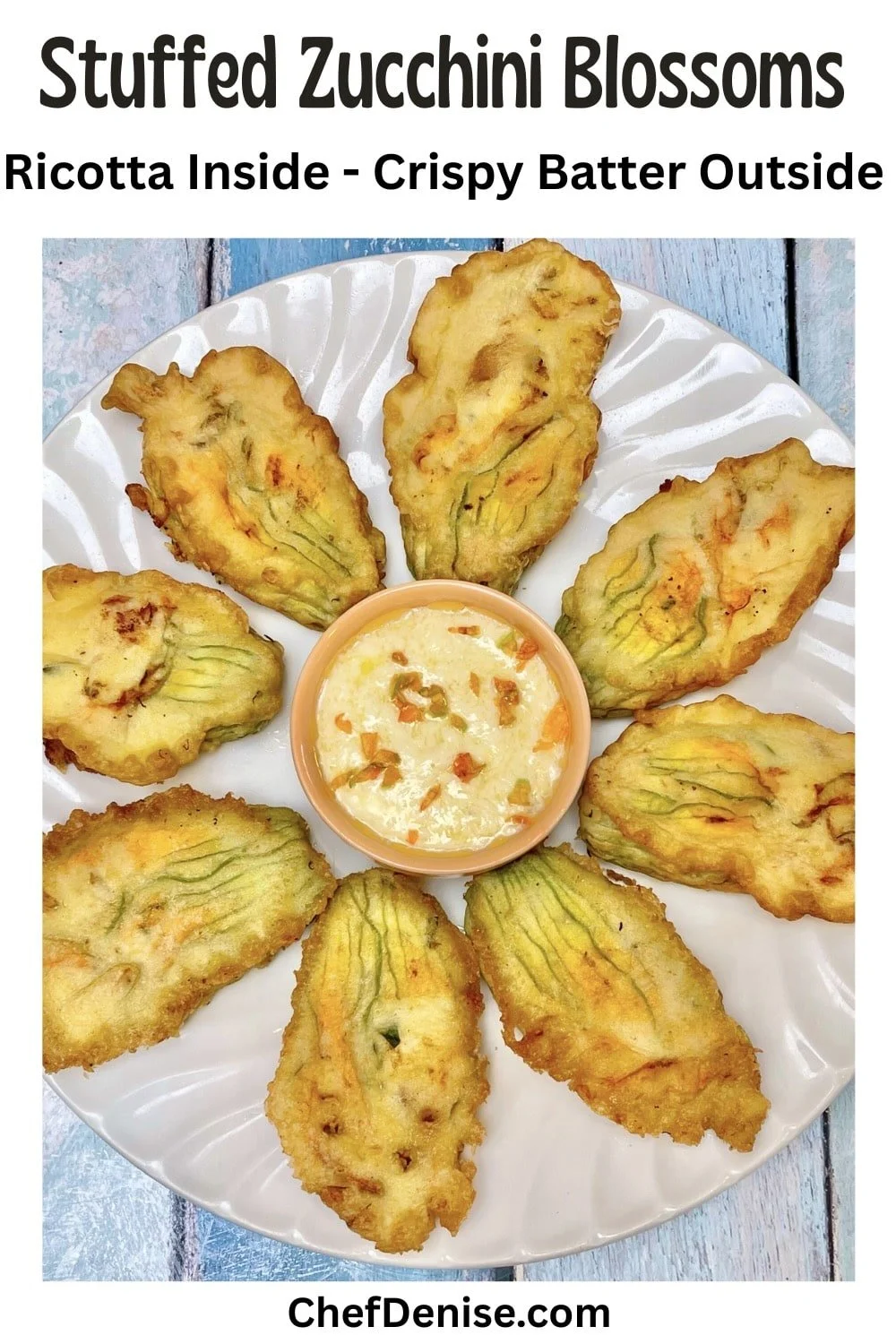 Pin for Stuffed Zucchini Blossoms