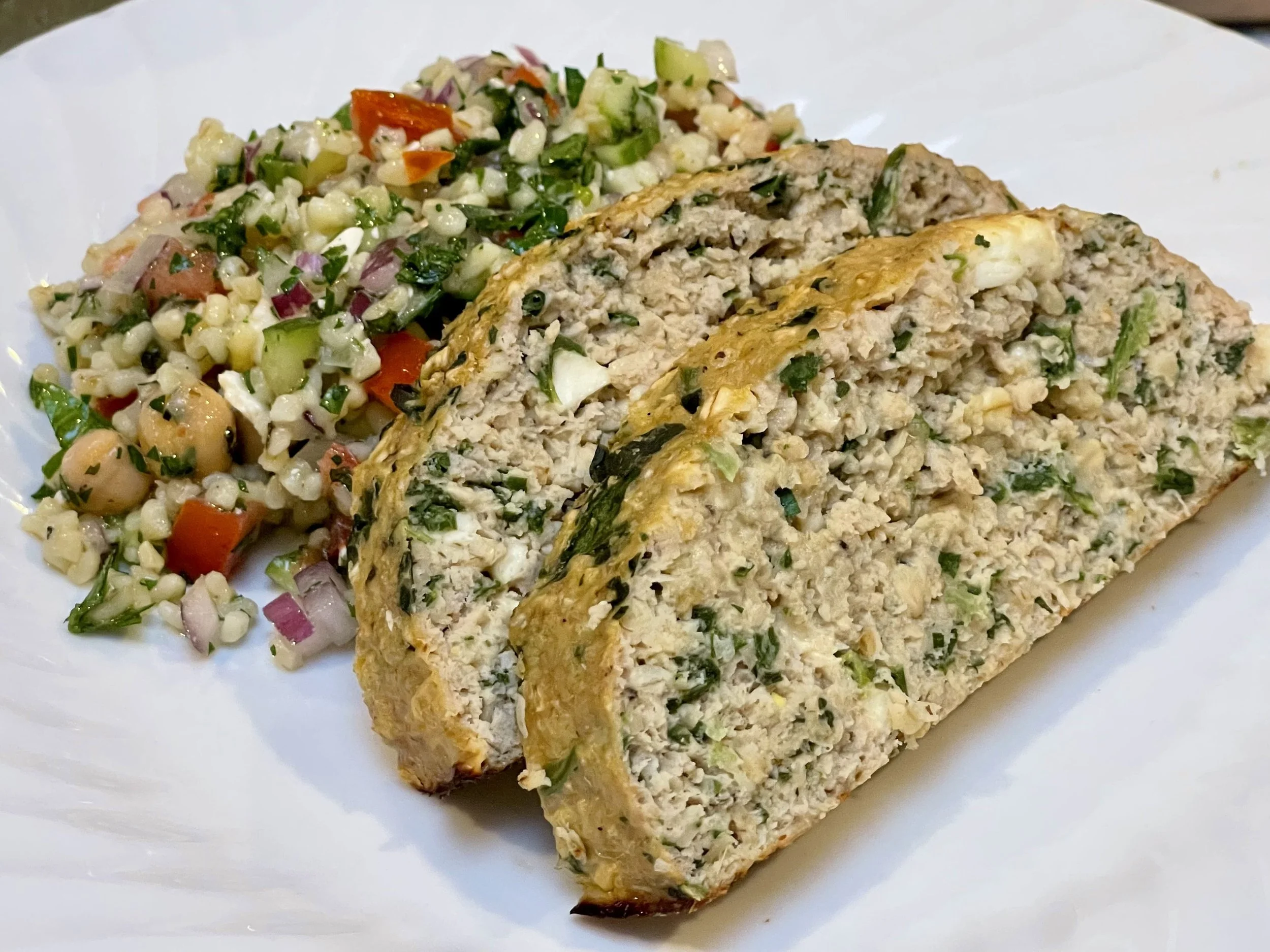 Greek Meatloaf with ground turkey
