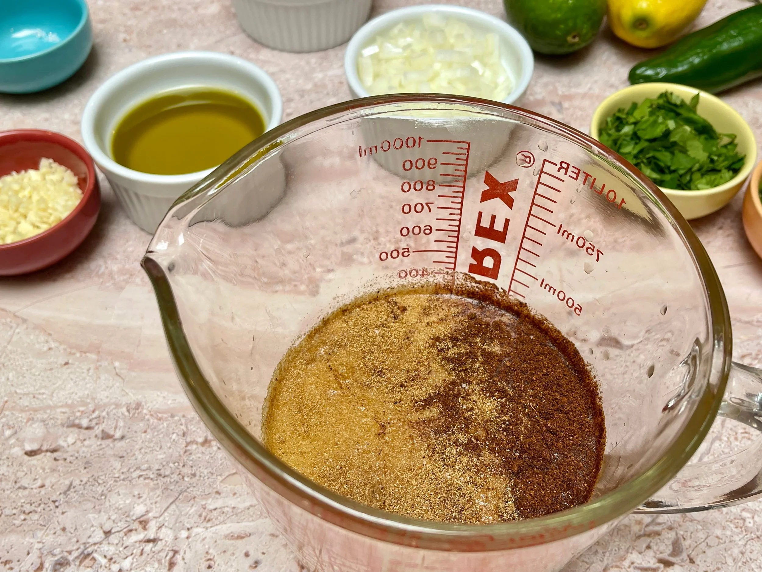 Spices added into the liquids